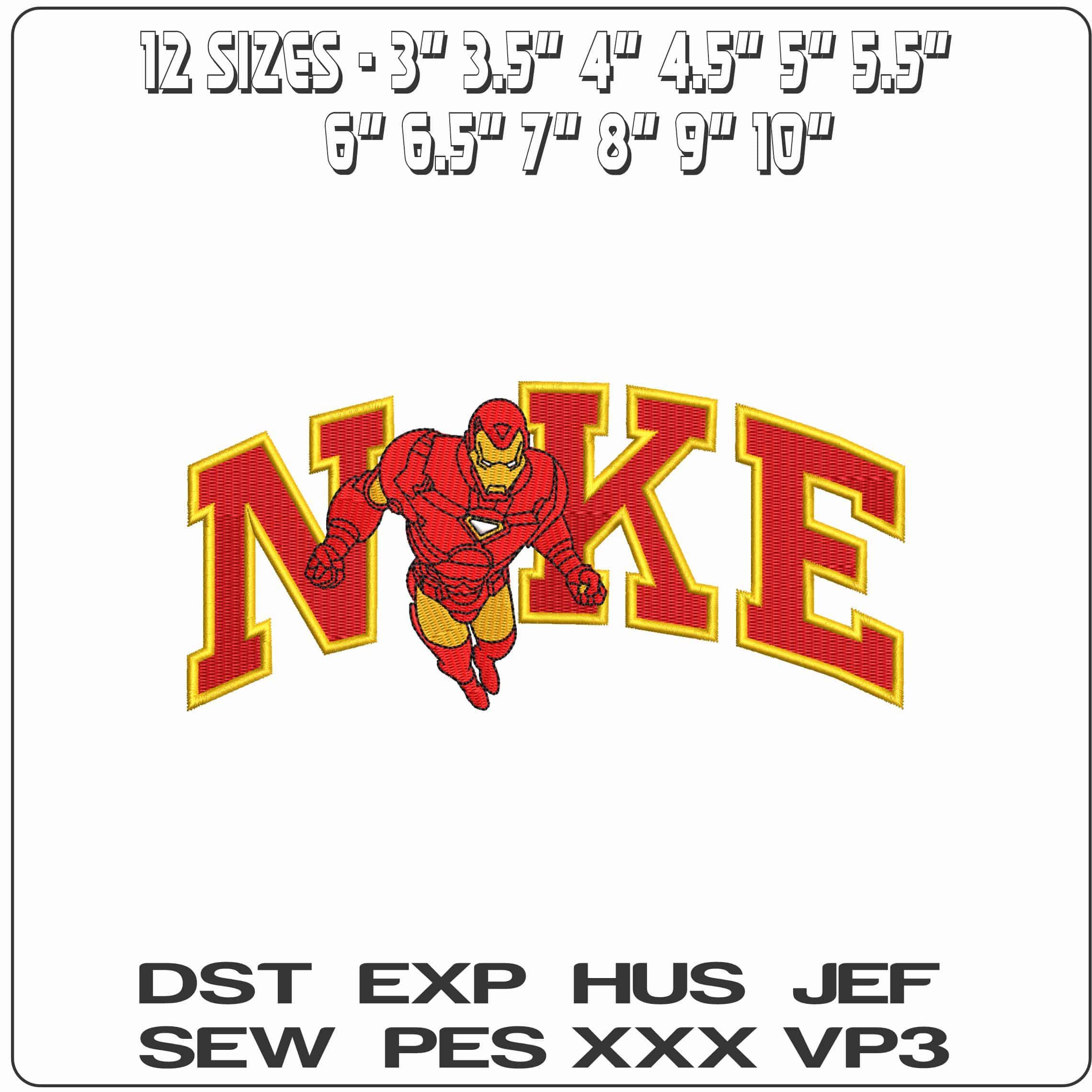 Nike Iron Man Flying  - Elegant embroidery design file-instant download — view 2