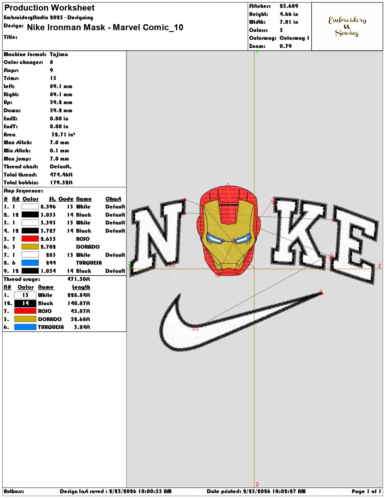 Nike Ironman Mask Marvel Comic  - Elegant embroidery design file-instant download — view 3