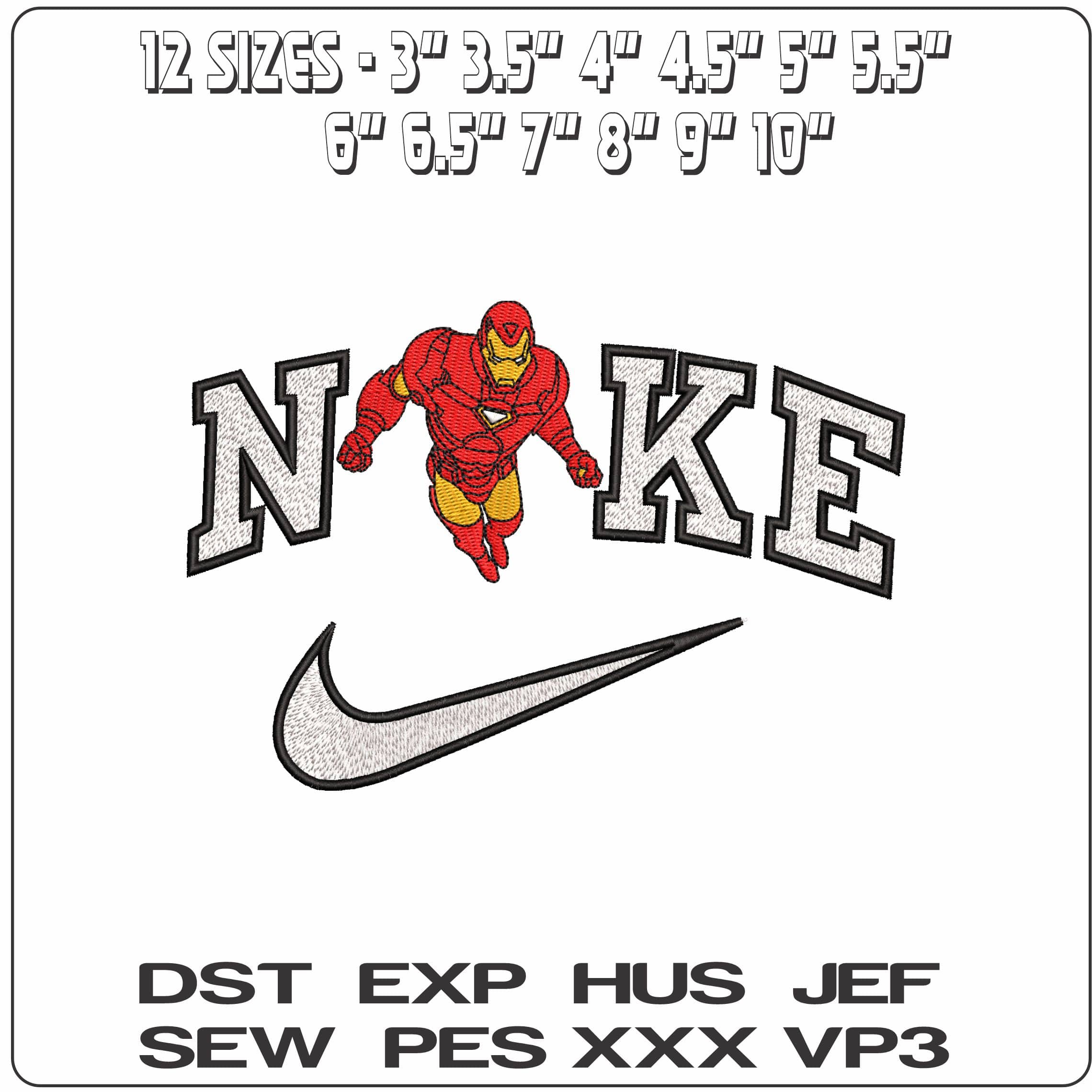 Nike Ironman Ready to Fly Marvel Comic  - Elegant embroidery design file-instant download — view 2