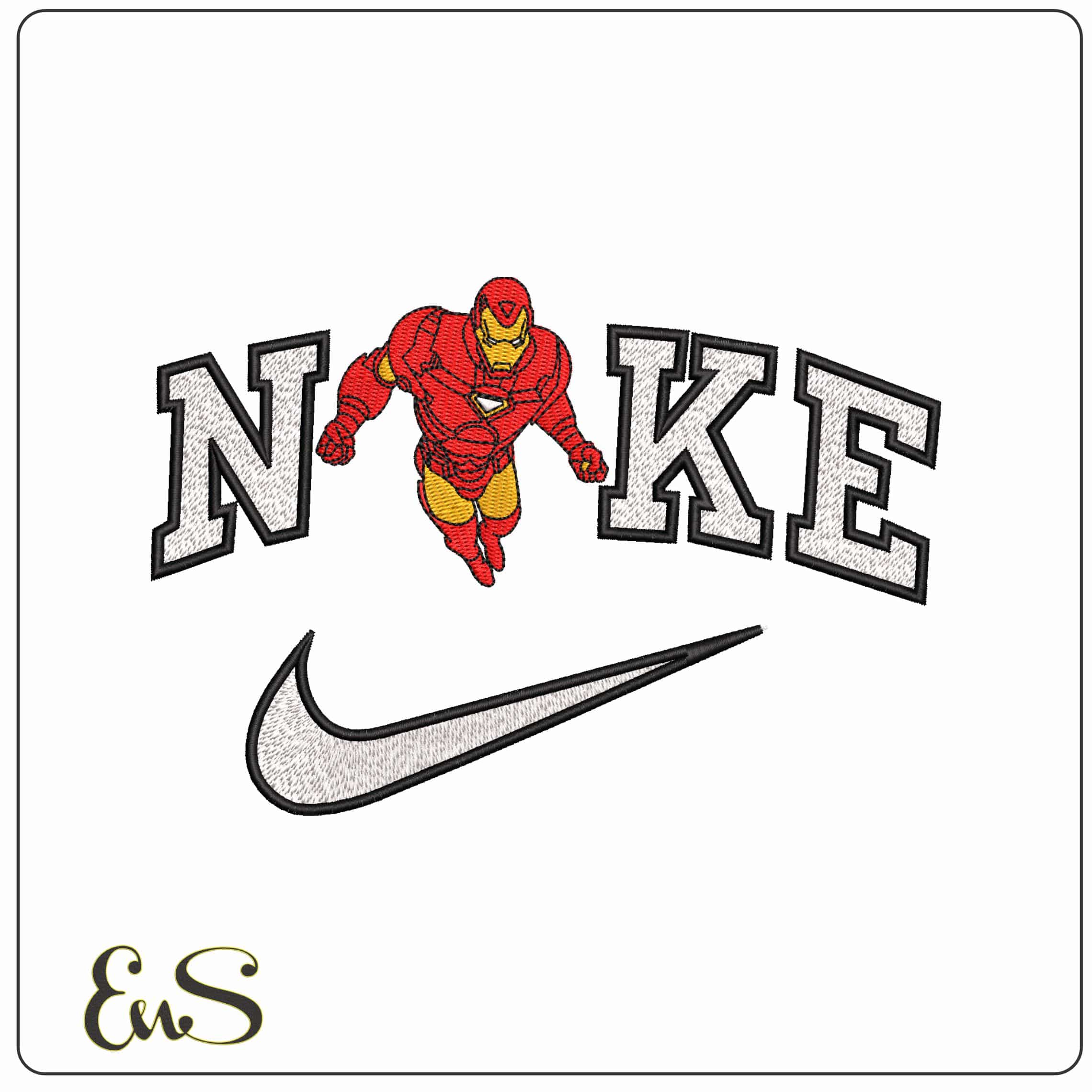Nike Ironman Ready to Fly Marvel Comic  - Elegant embroidery design file-instant download
