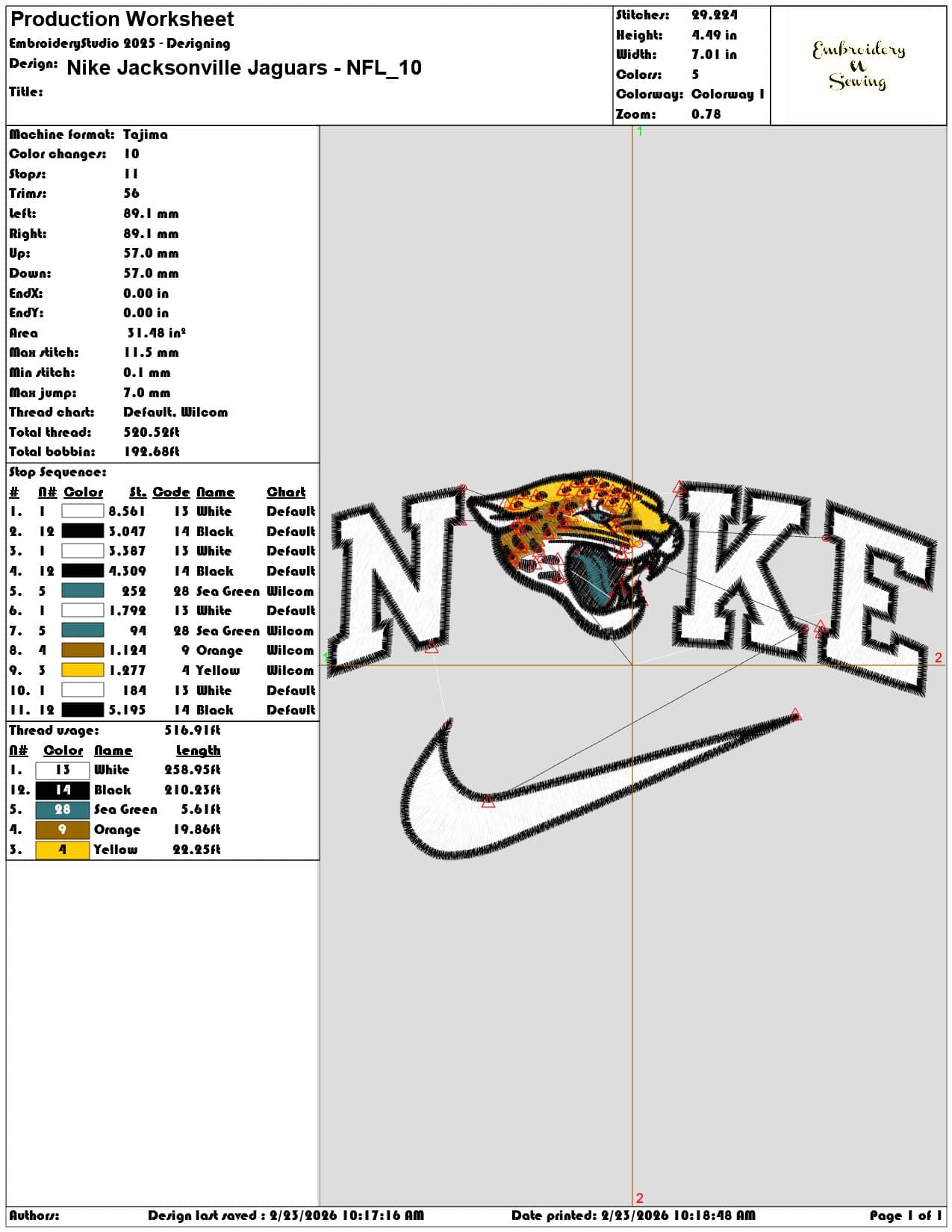 Nike Jacksonville Jaguars NFL  - Elegant embroidery design file-instant download — view 3