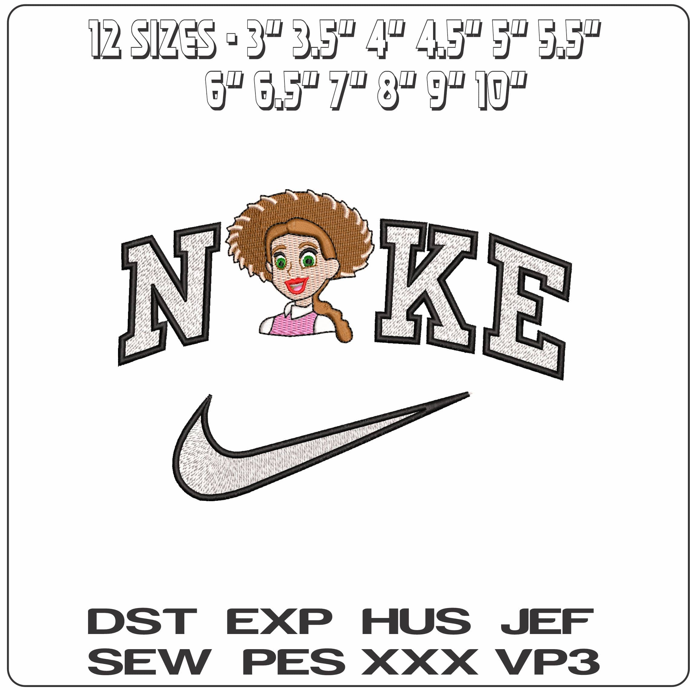 Nike Jessie Head Toy Story  - Elegant embroidery design file-instant download — view 2