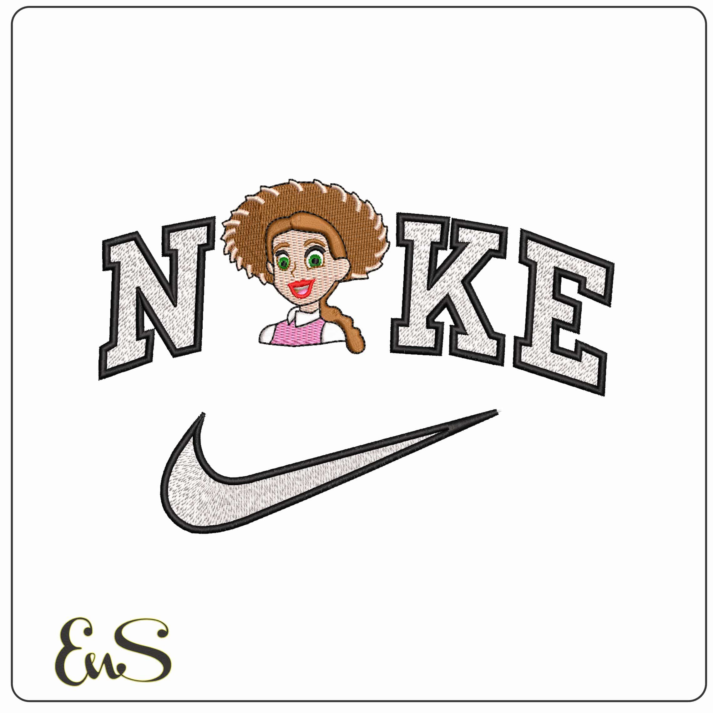 Nike Jessie Head Toy Story  - Elegant embroidery design file-instant download