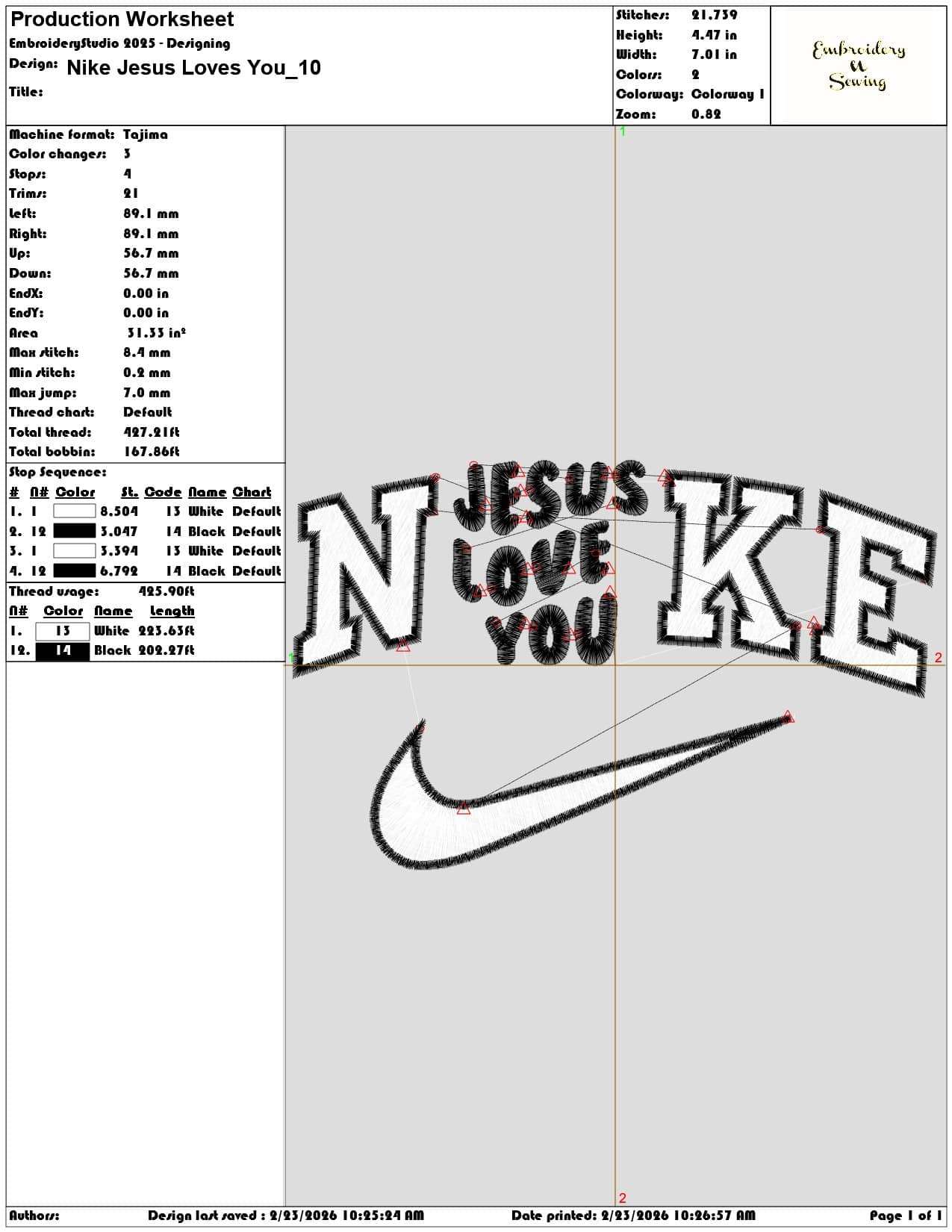 Nike Jesus Loves You  - Elegant embroidery design file-instant download — view 3