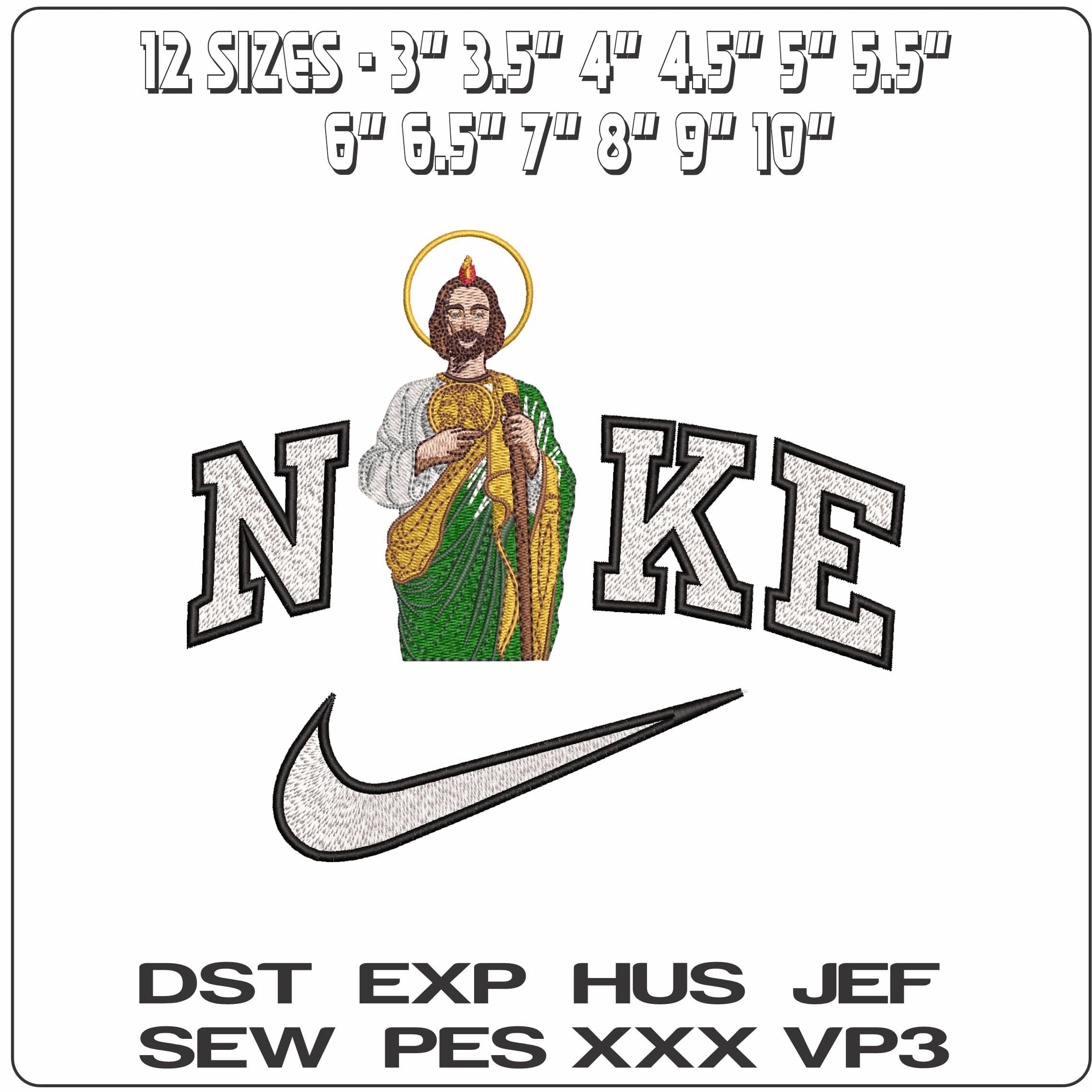 Nike Jesus Standing  - Elegant embroidery design file-instant download — view 2