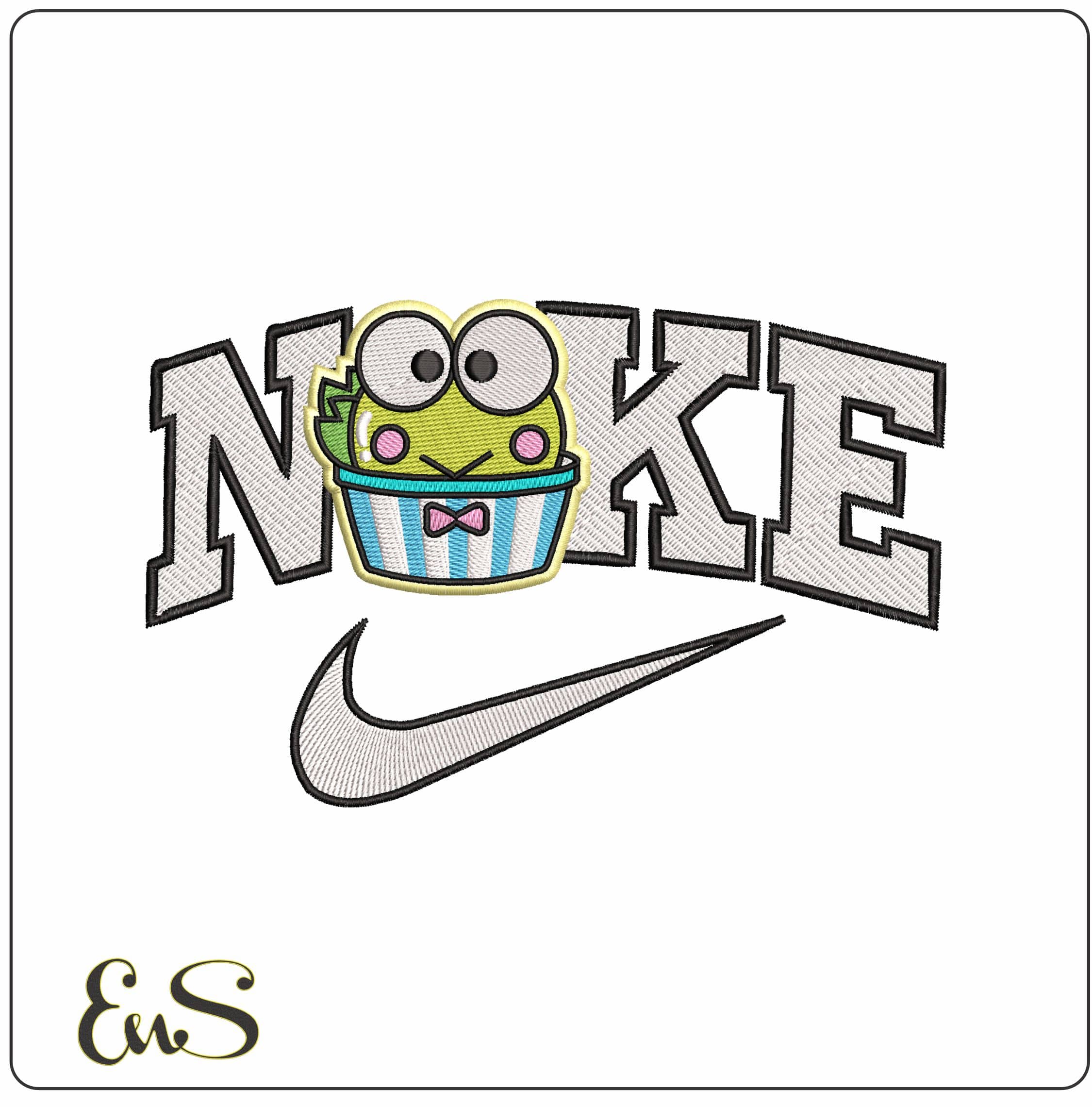 Nike Keroppi Tea Buggy Hello Kitty  - Elegant embroidery design file-instant download