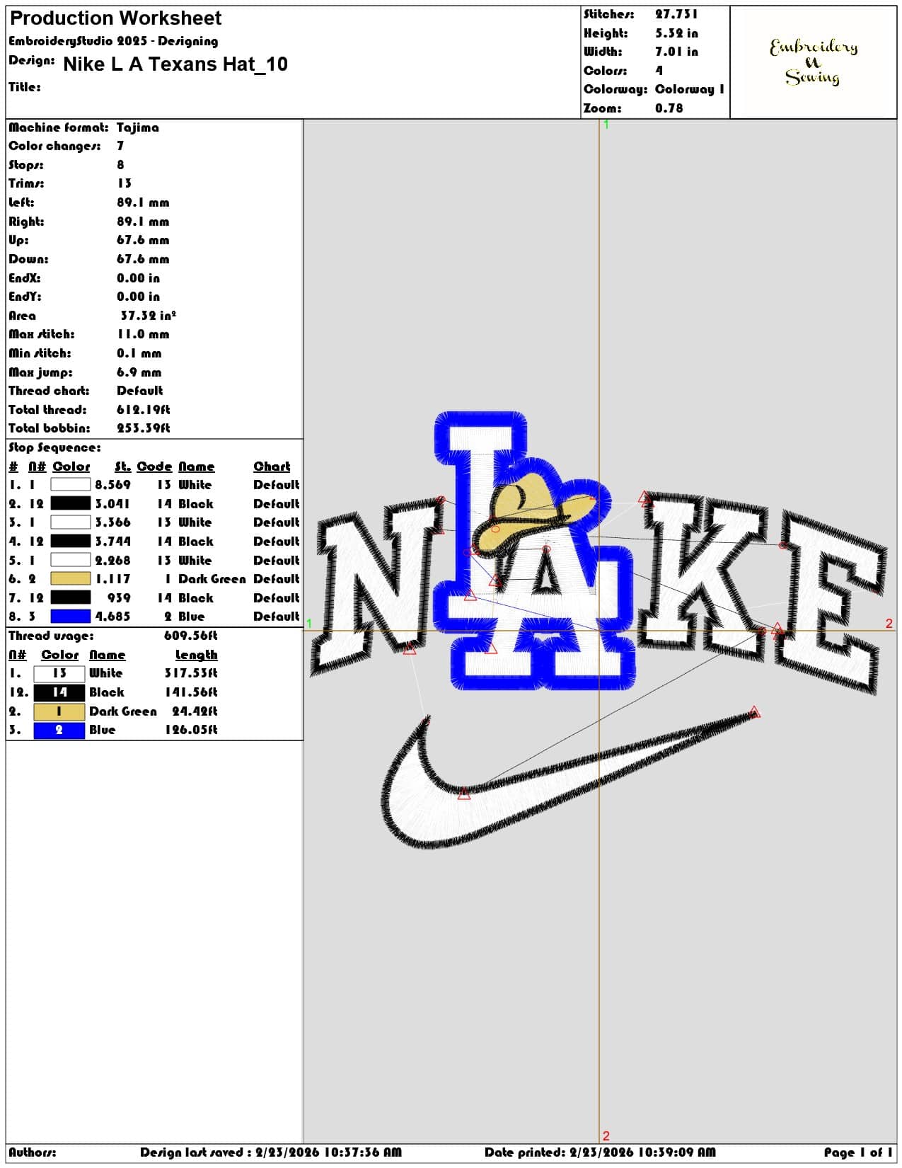 Nike L A Texans Hat  - Elegant embroidery design file-instant download — view 3