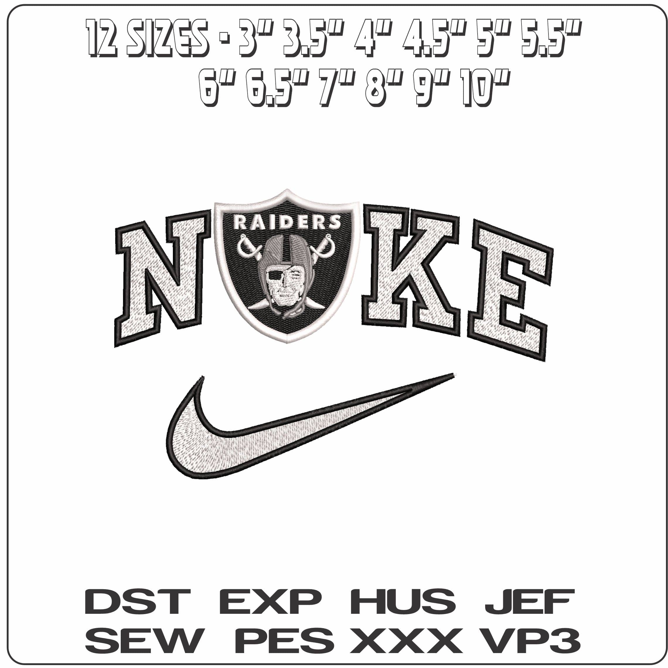 Nike Las Vegas Raiders NFL   - Elegant embroidery design file-instant download — view 2