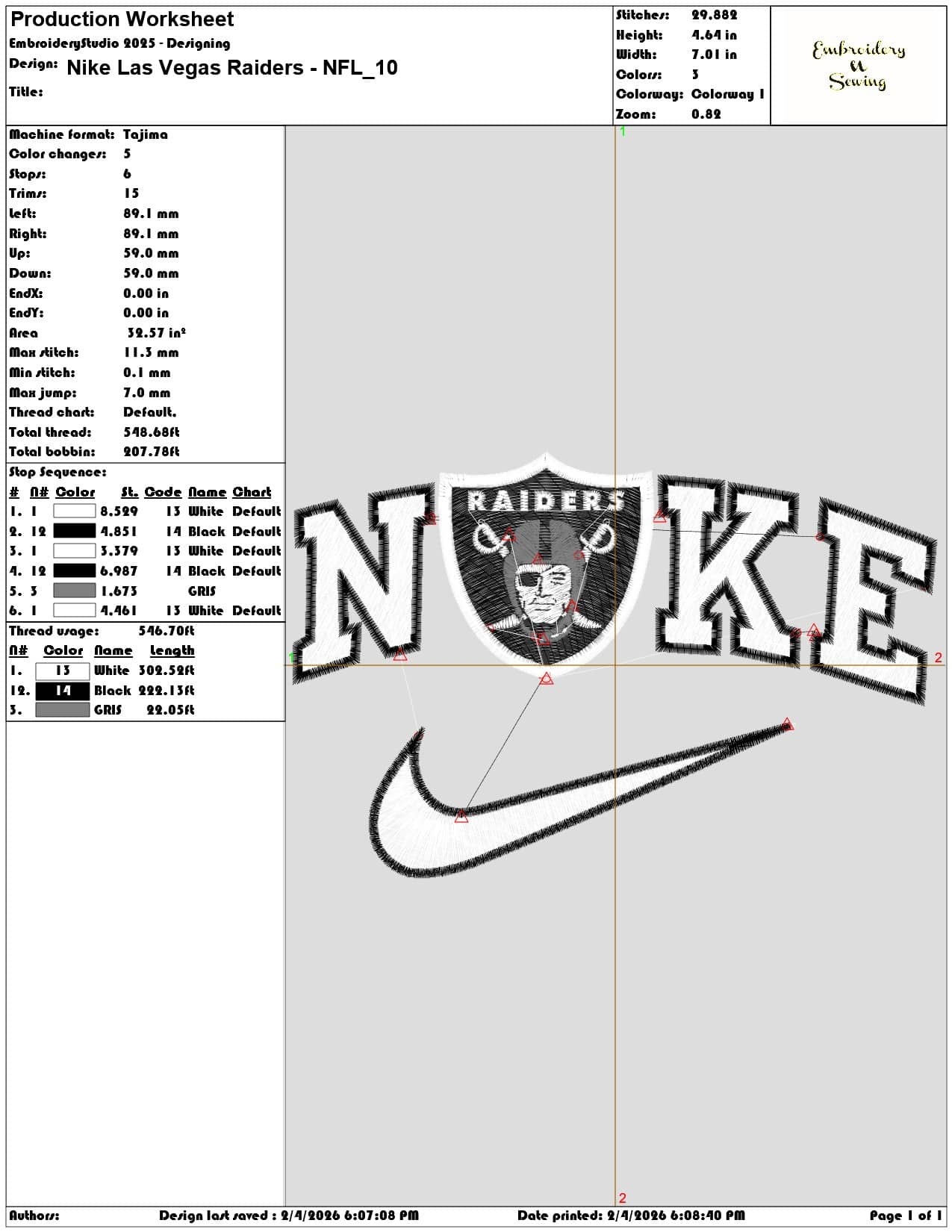 Nike Las Vegas Raiders NFL   - Elegant embroidery design file-instant download — view 3