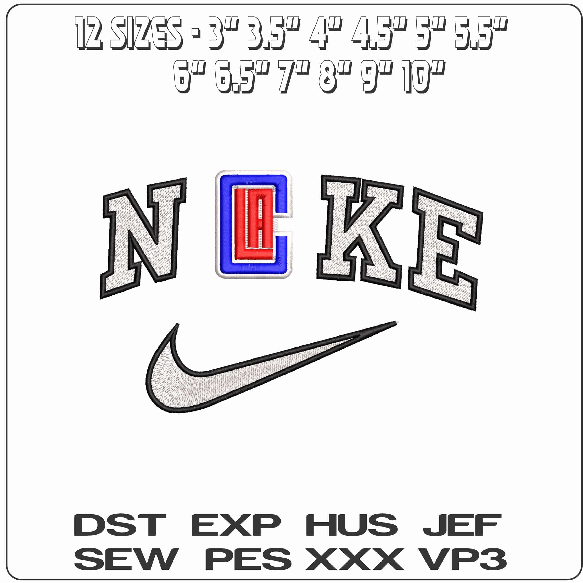 Nike Los Angelese Clippers 2015 Basketball NBA   - Elegant embroidery design file-instant download — view 2