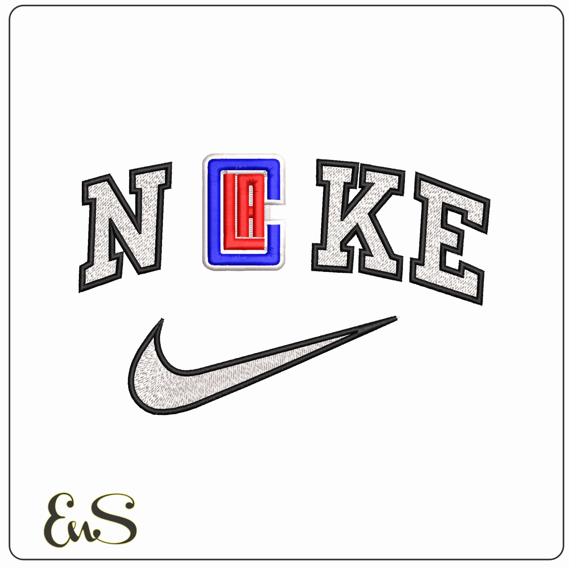 Nike Los Angelese Clippers 2015 Basketball NBA   - Elegant embroidery design file-instant download