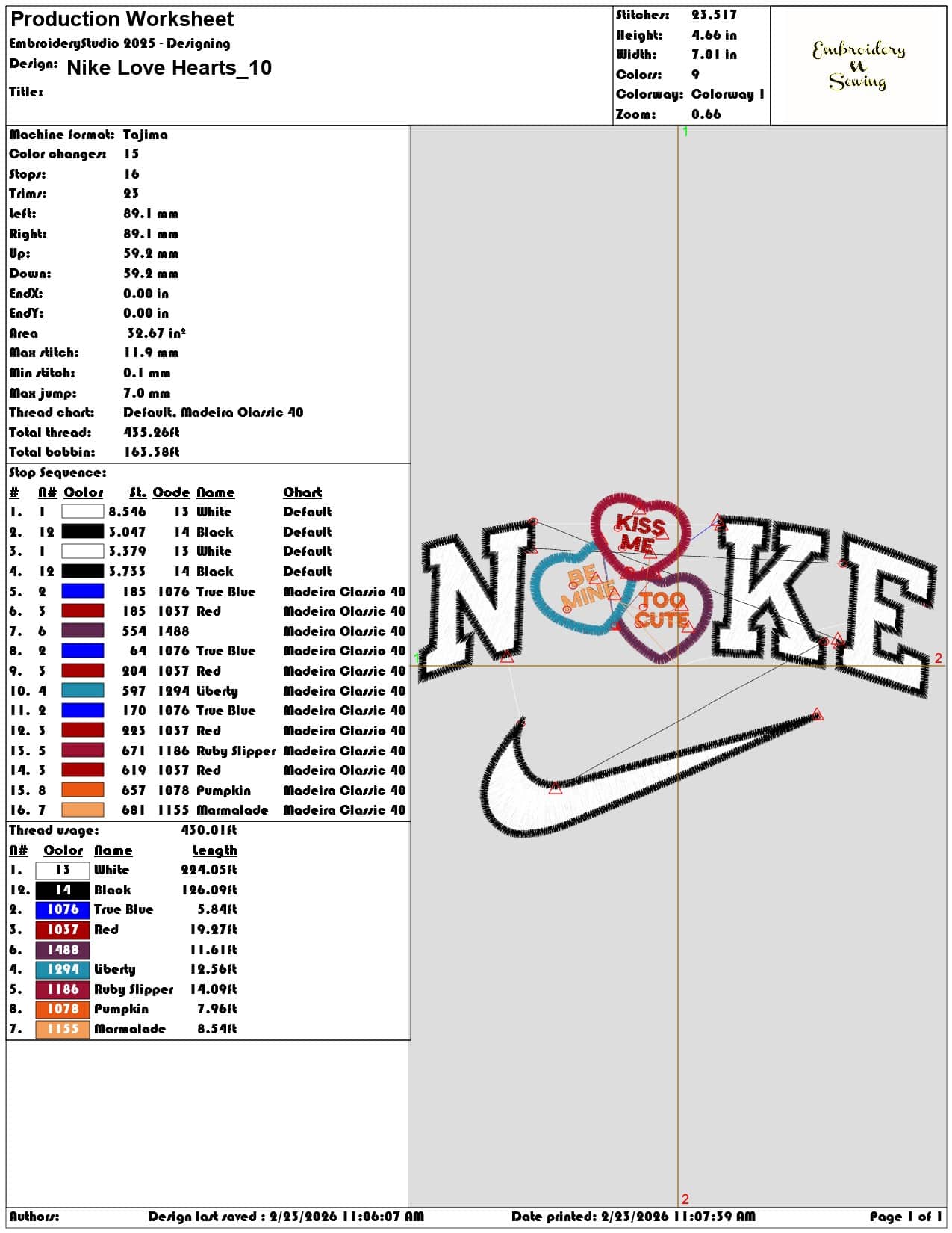 Nike Love Hearts  - Elegant embroidery design file-instant download — view 3