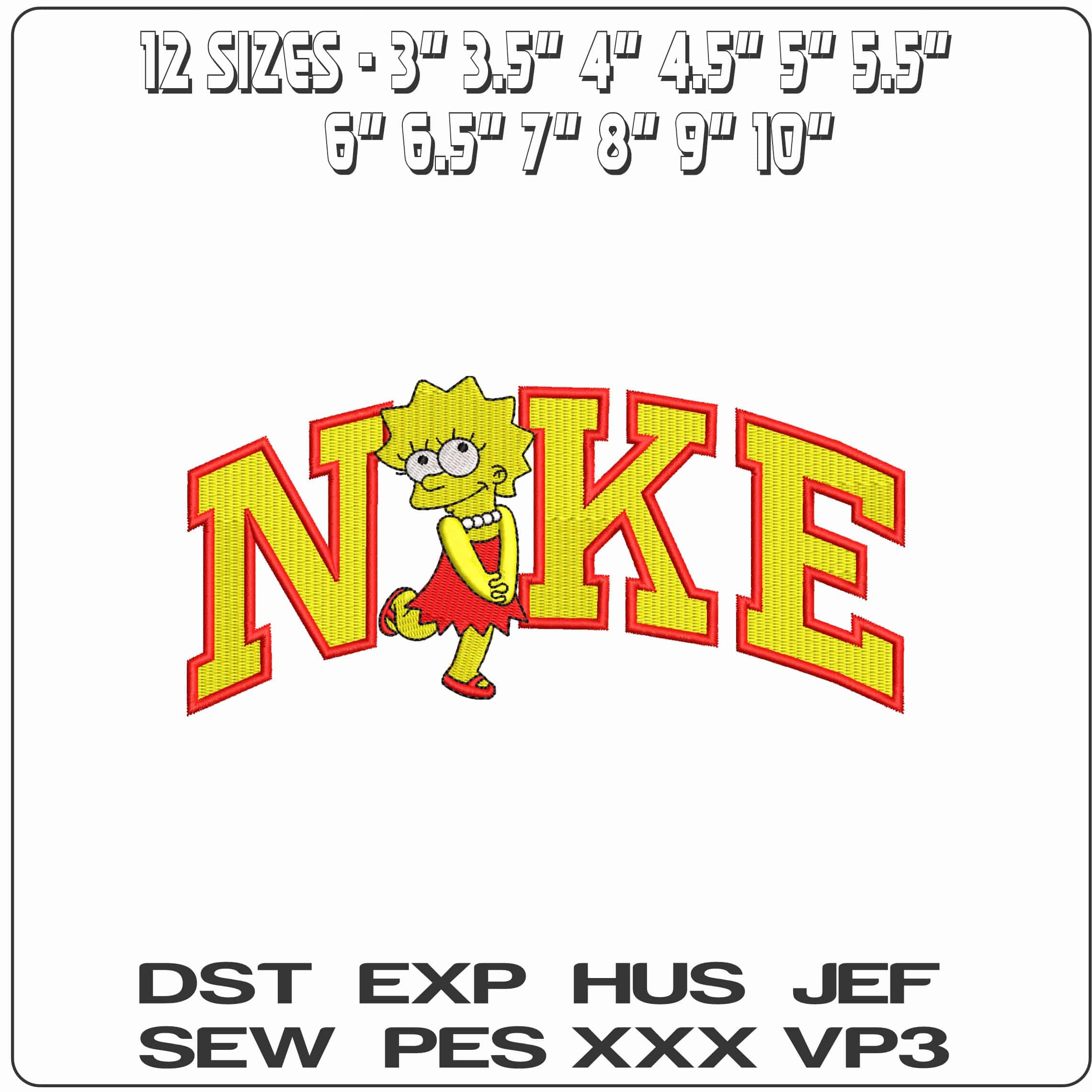 Nike Maggie Simpson Cute Pose  - Elegant embroidery design file-instant download — view 2
