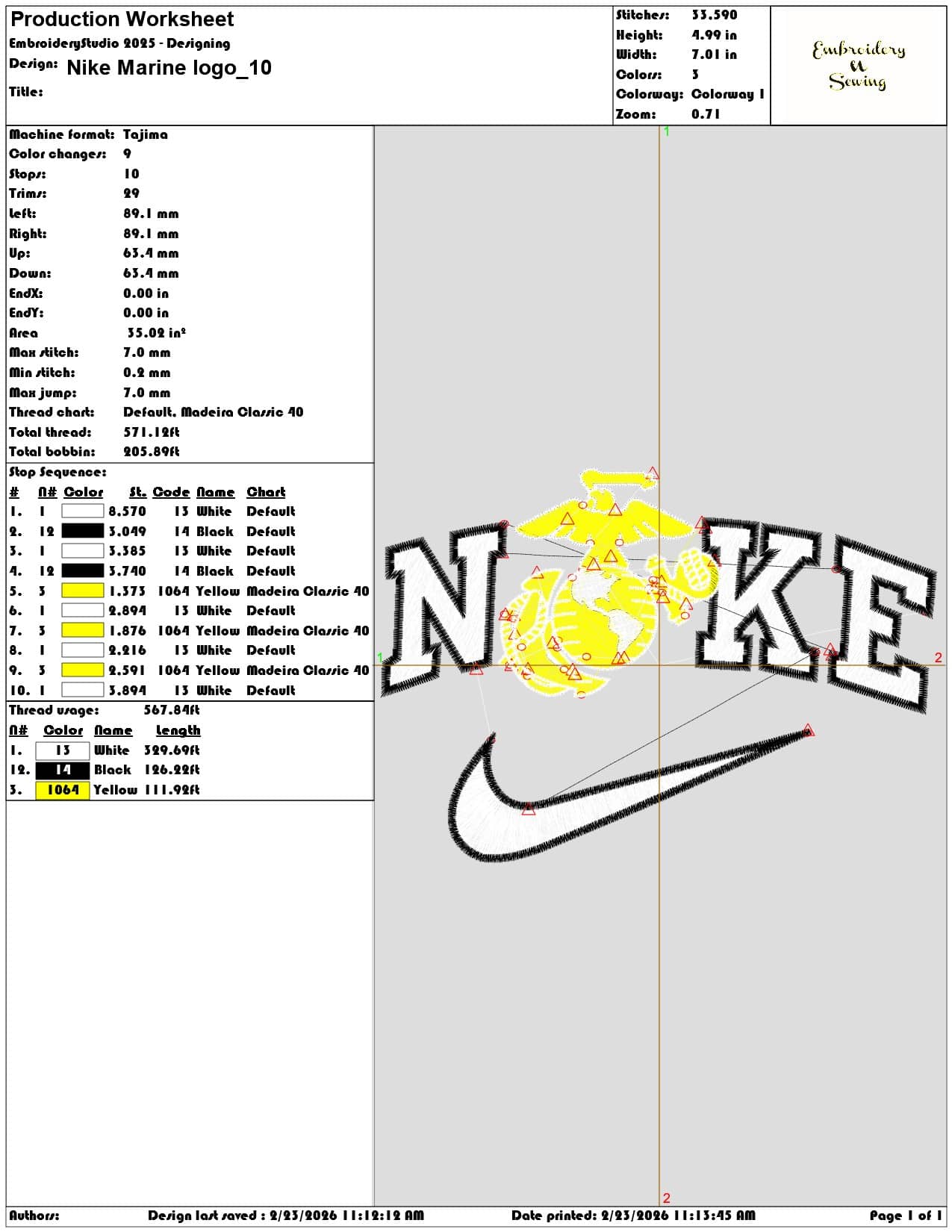 Nike Marine logo  - Elegant embroidery design file-instant download — view 3
