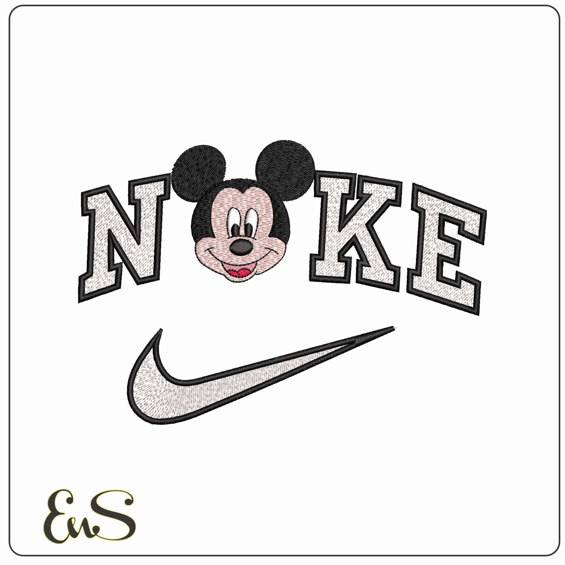 Nike Mickey Mouse Head Disney   - Elegant embroidery design file-instant download