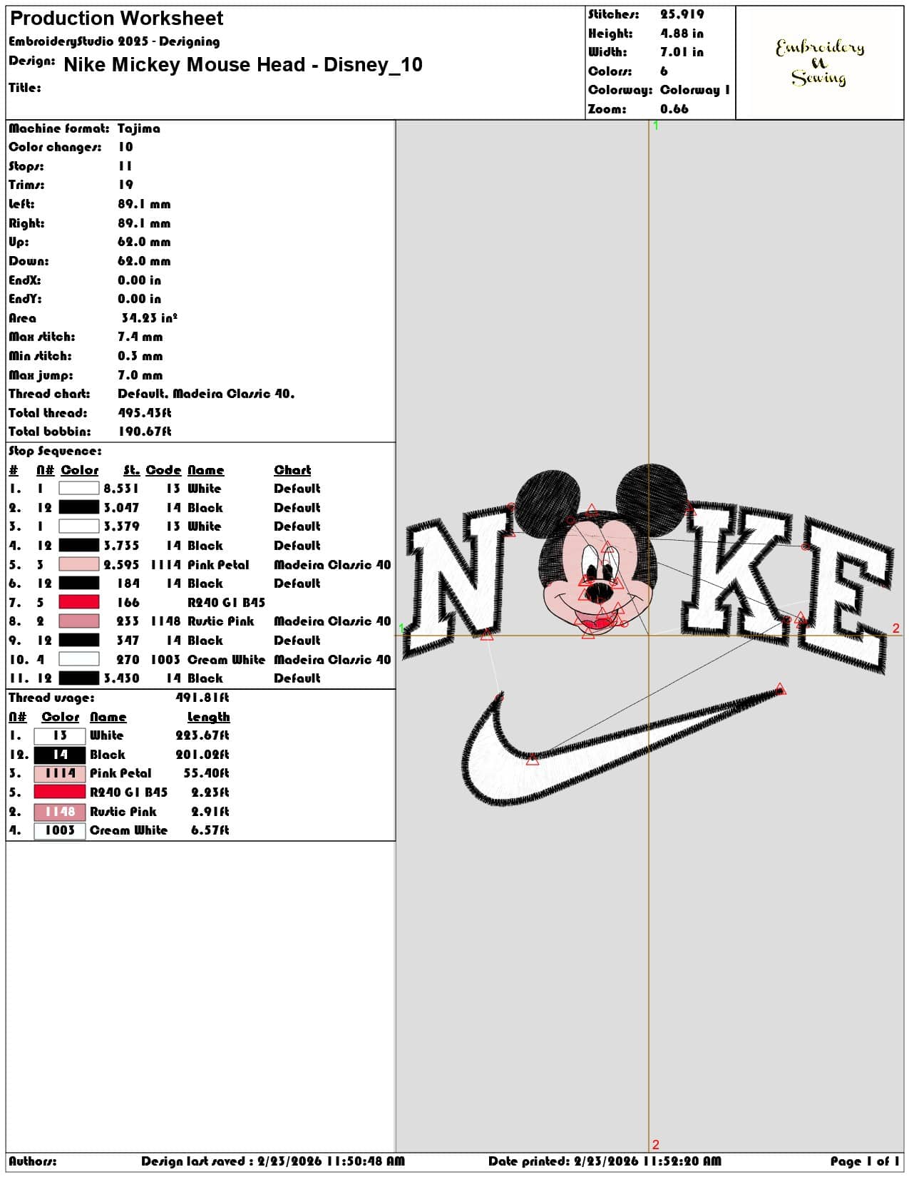 Nike Mickey Mouse Head Disney   - Elegant embroidery design file-instant download — view 3