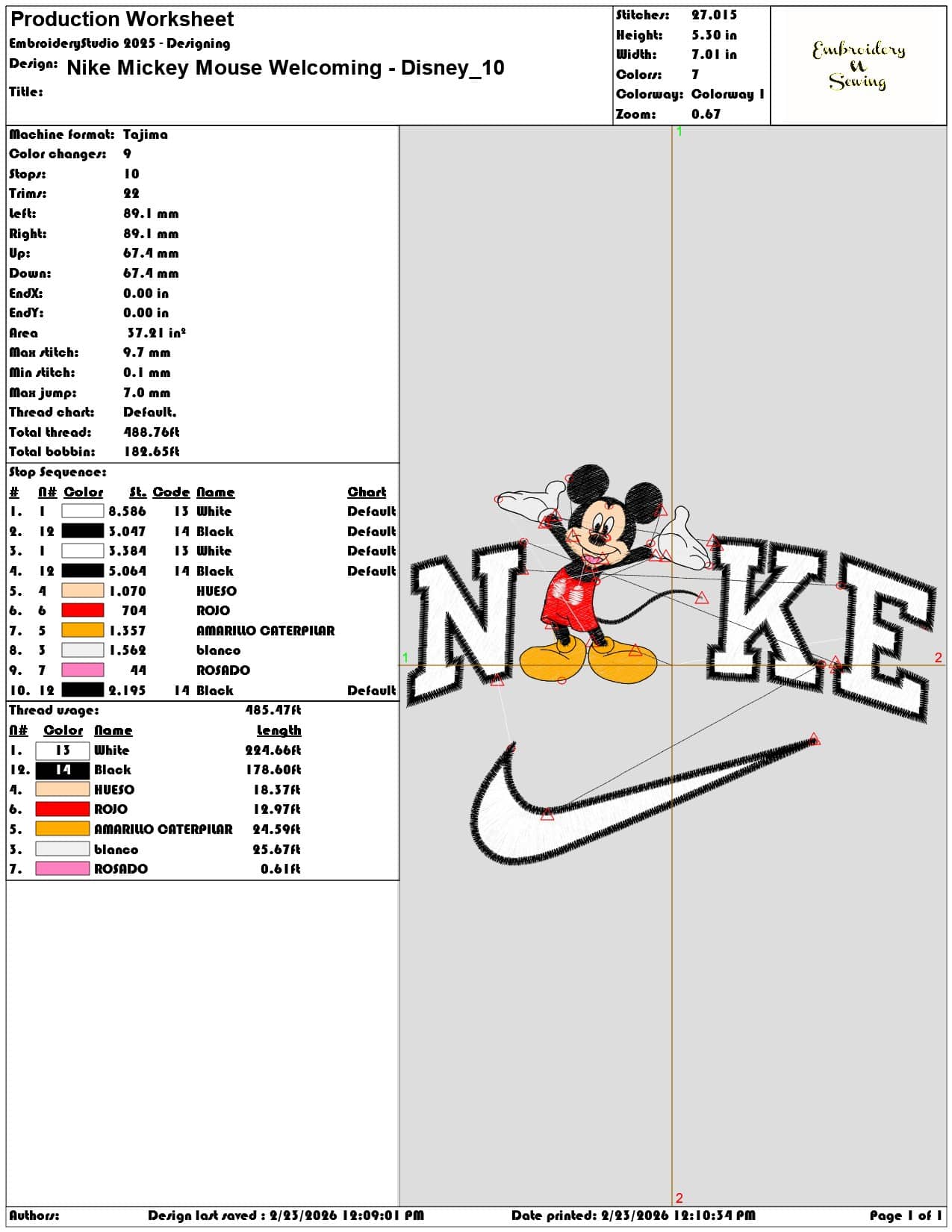 Nike Mickey Mouse Welcoming Disney   - Elegant embroidery design file-instant download — view 3