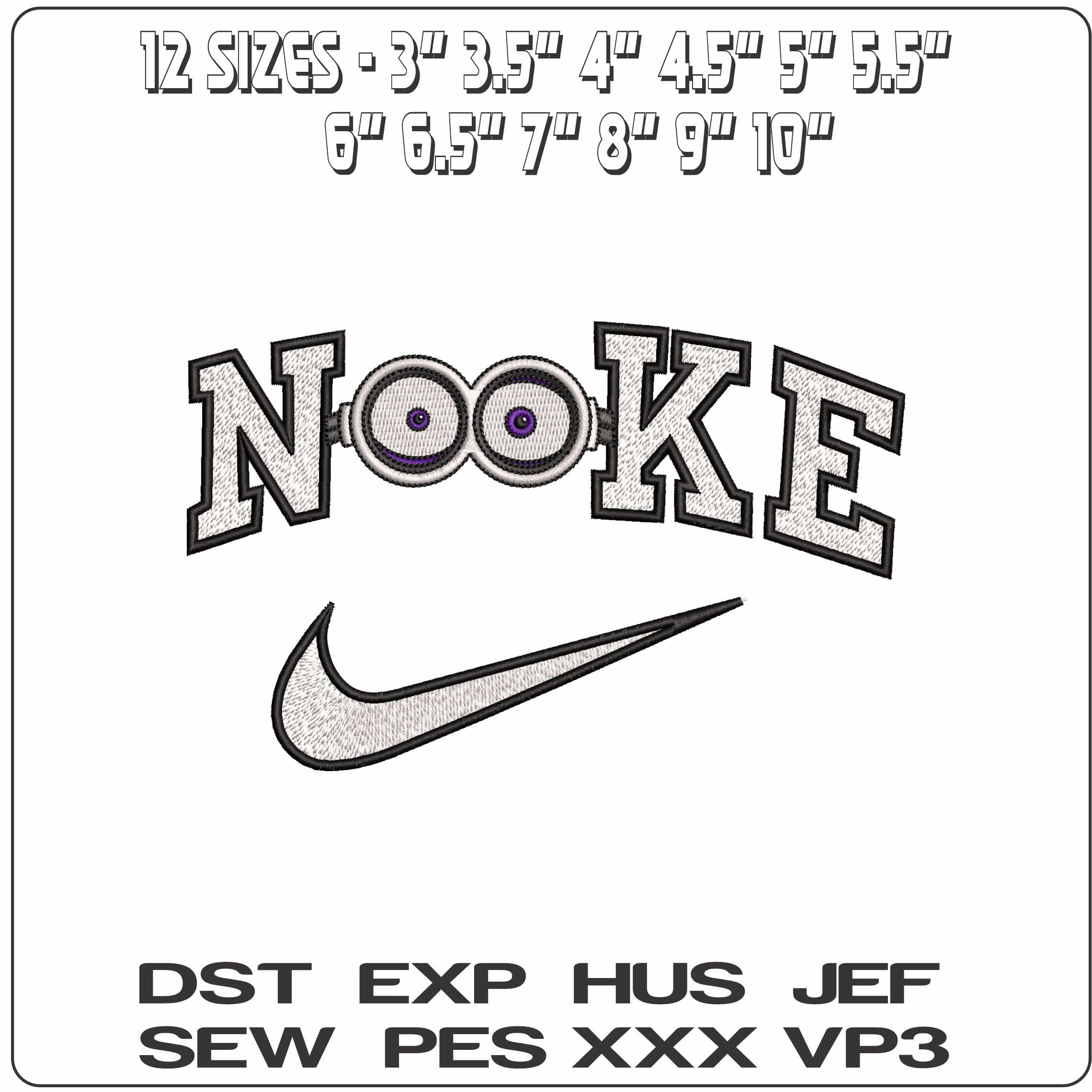Nike Minion Eyes   - Elegant embroidery design file-instant download — view 2