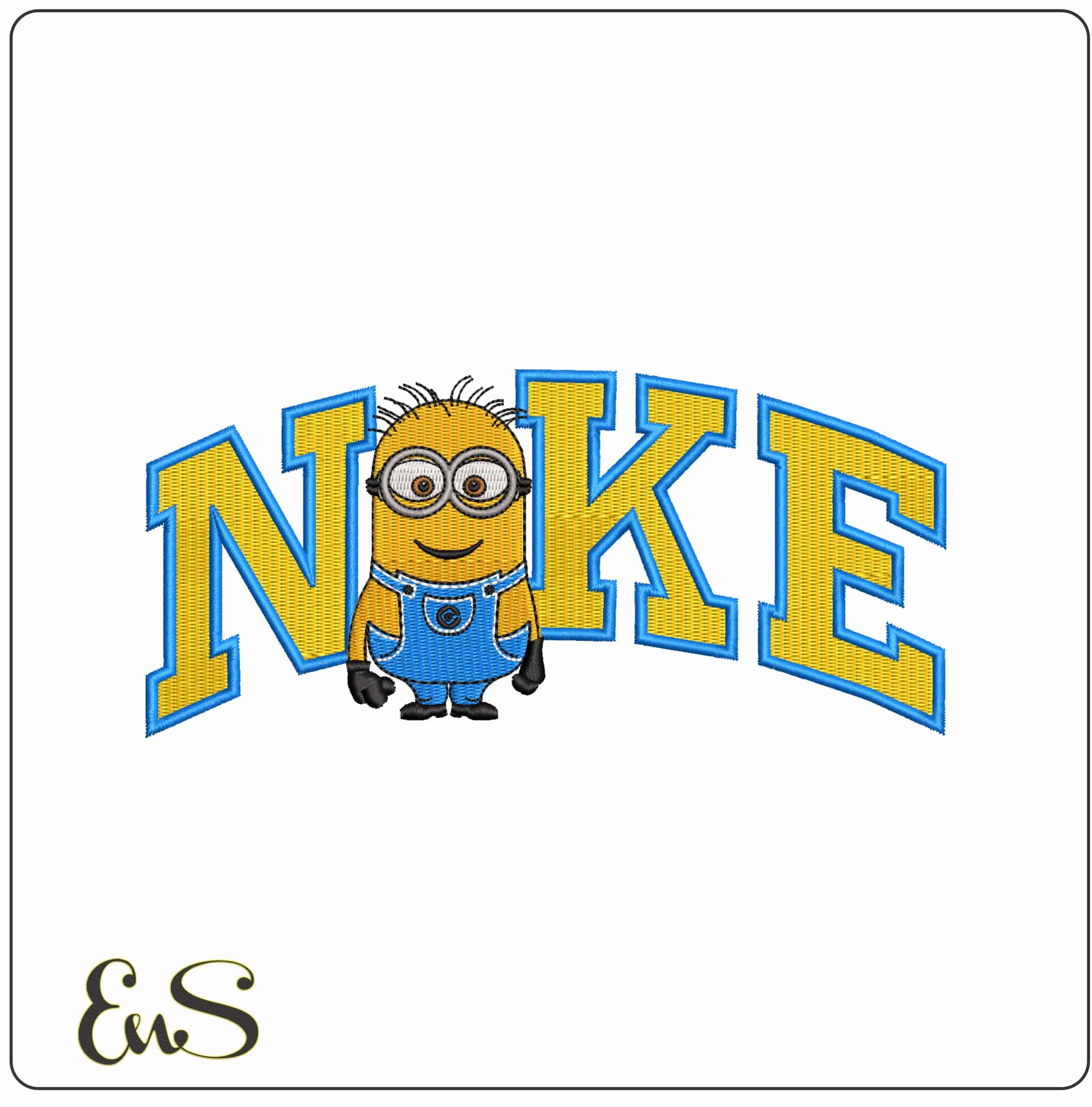 Nike Minion Standing   - Elegant embroidery design file-instant download