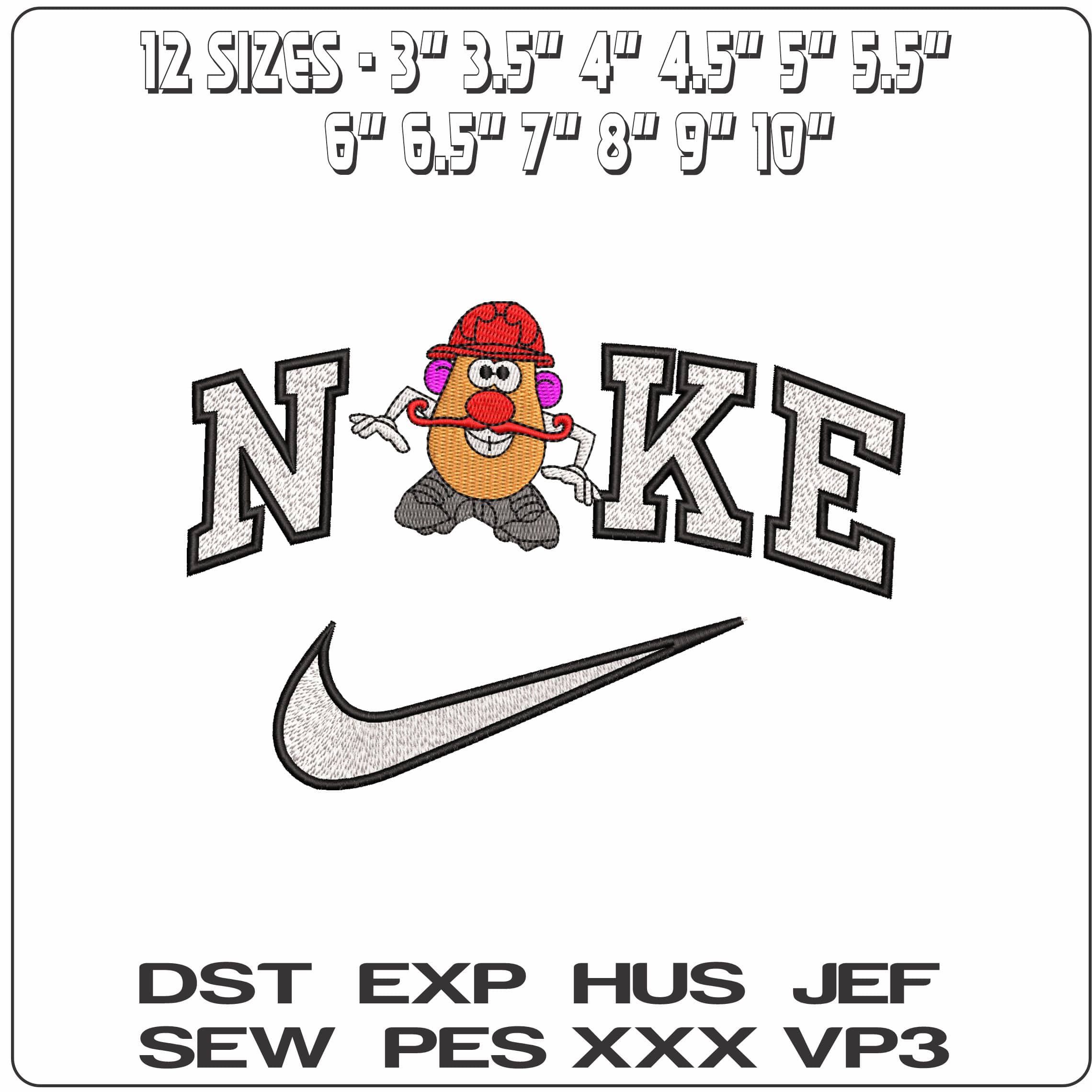 Nike Mr Potato Head Toy Story   - Elegant embroidery design file-instant download — view 2