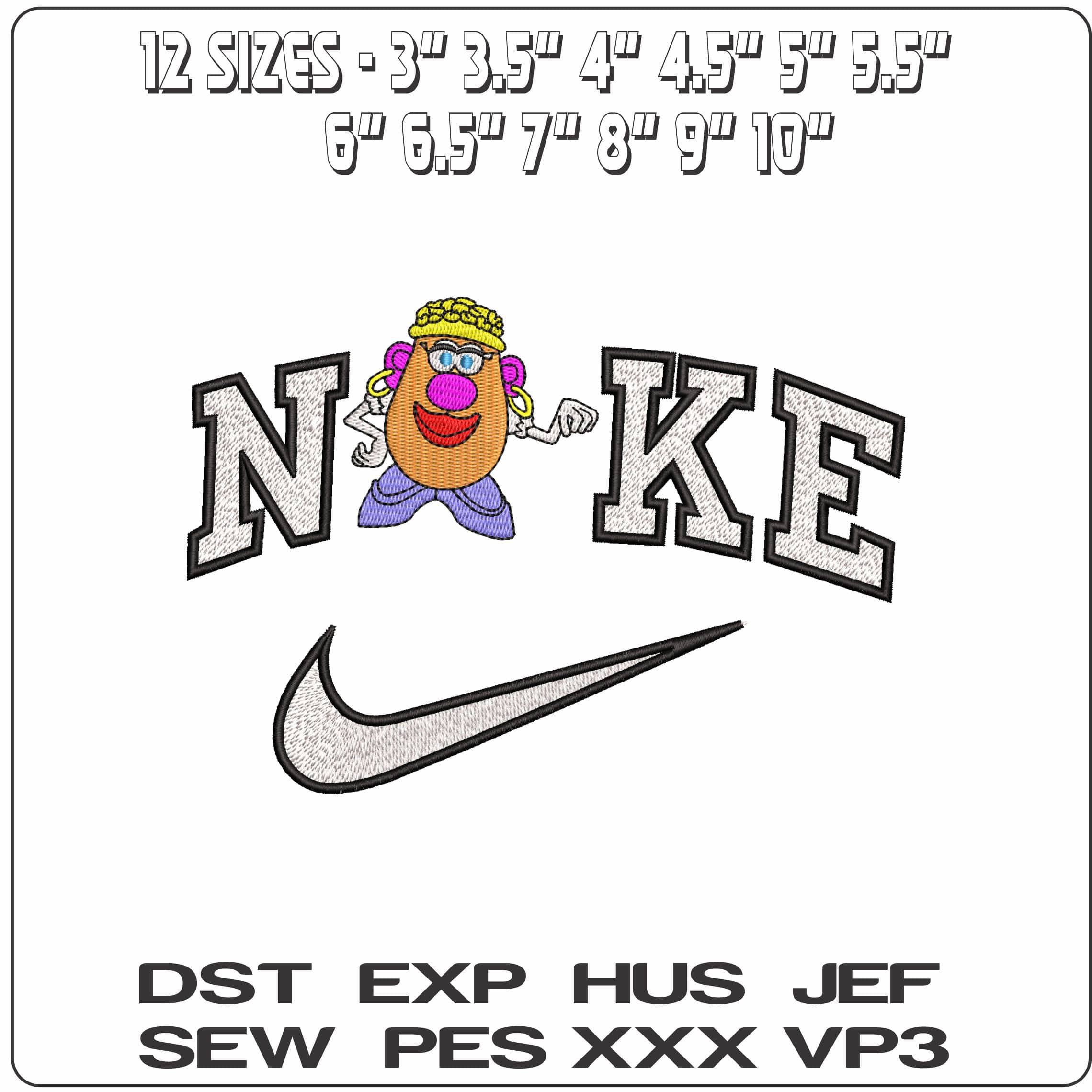 Nike Mrs Potato Head Toy Story   - Elegant embroidery design file-instant download — view 2