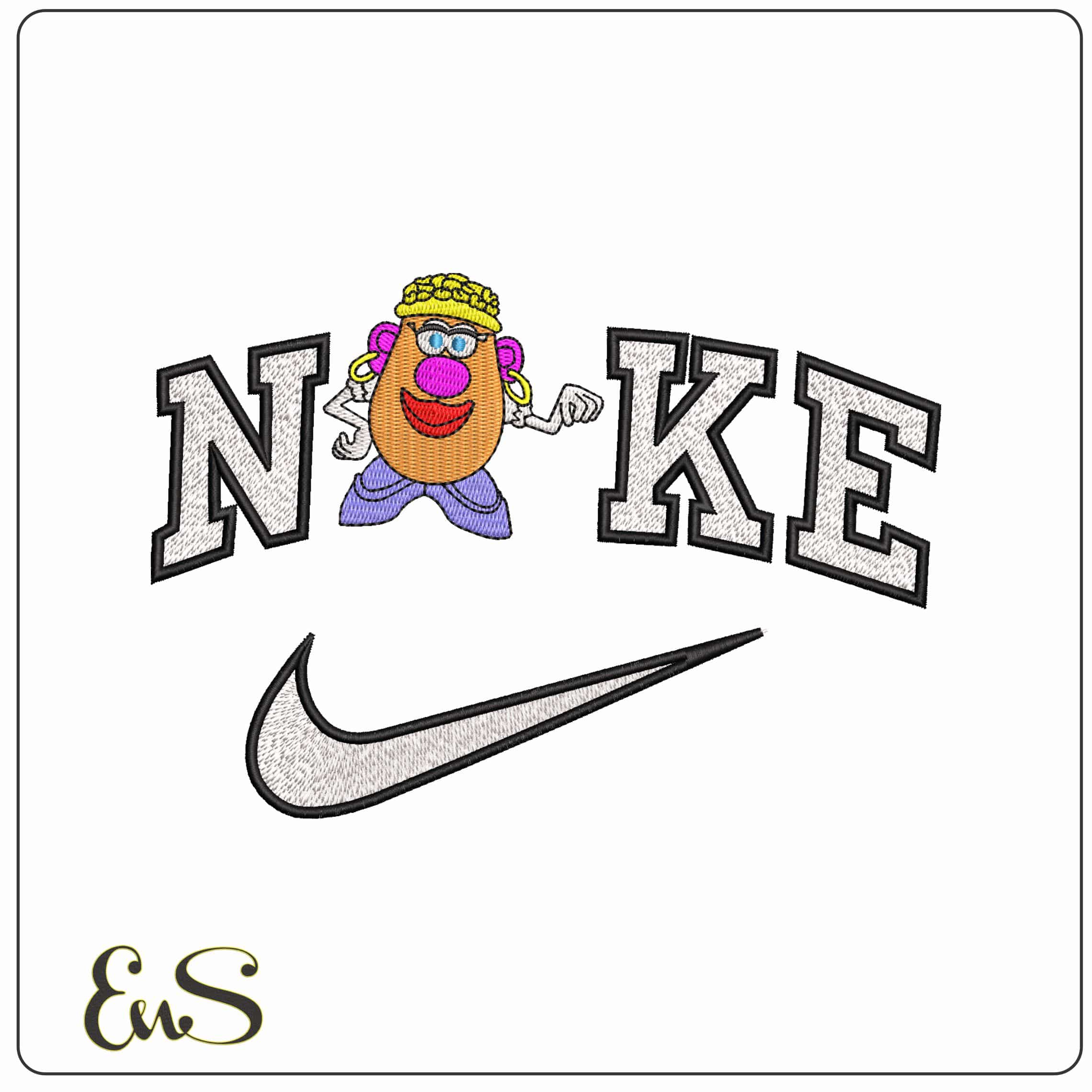 Nike Mrs Potato Head Toy Story   - Elegant embroidery design file-instant download