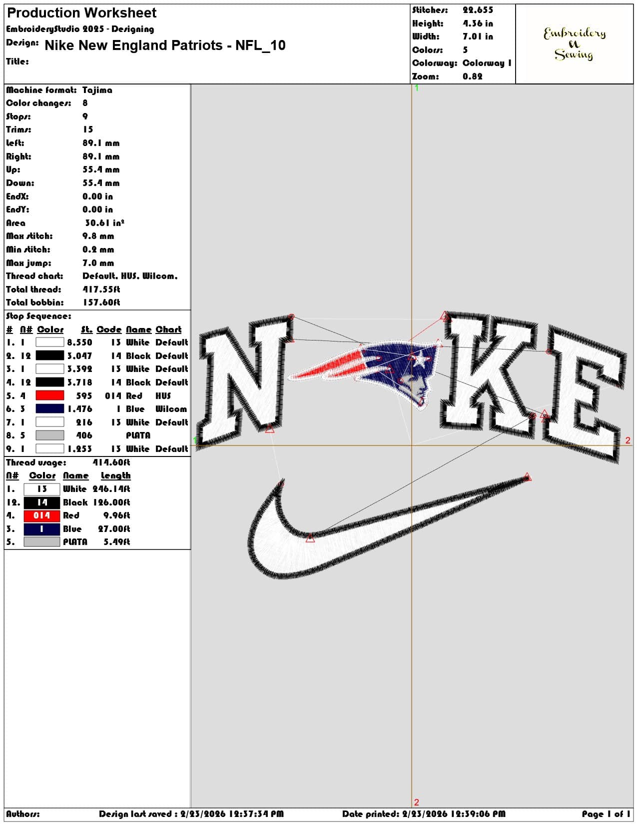 Nike New England Patriots NFL   - Elegant embroidery design file-instant download — view 3