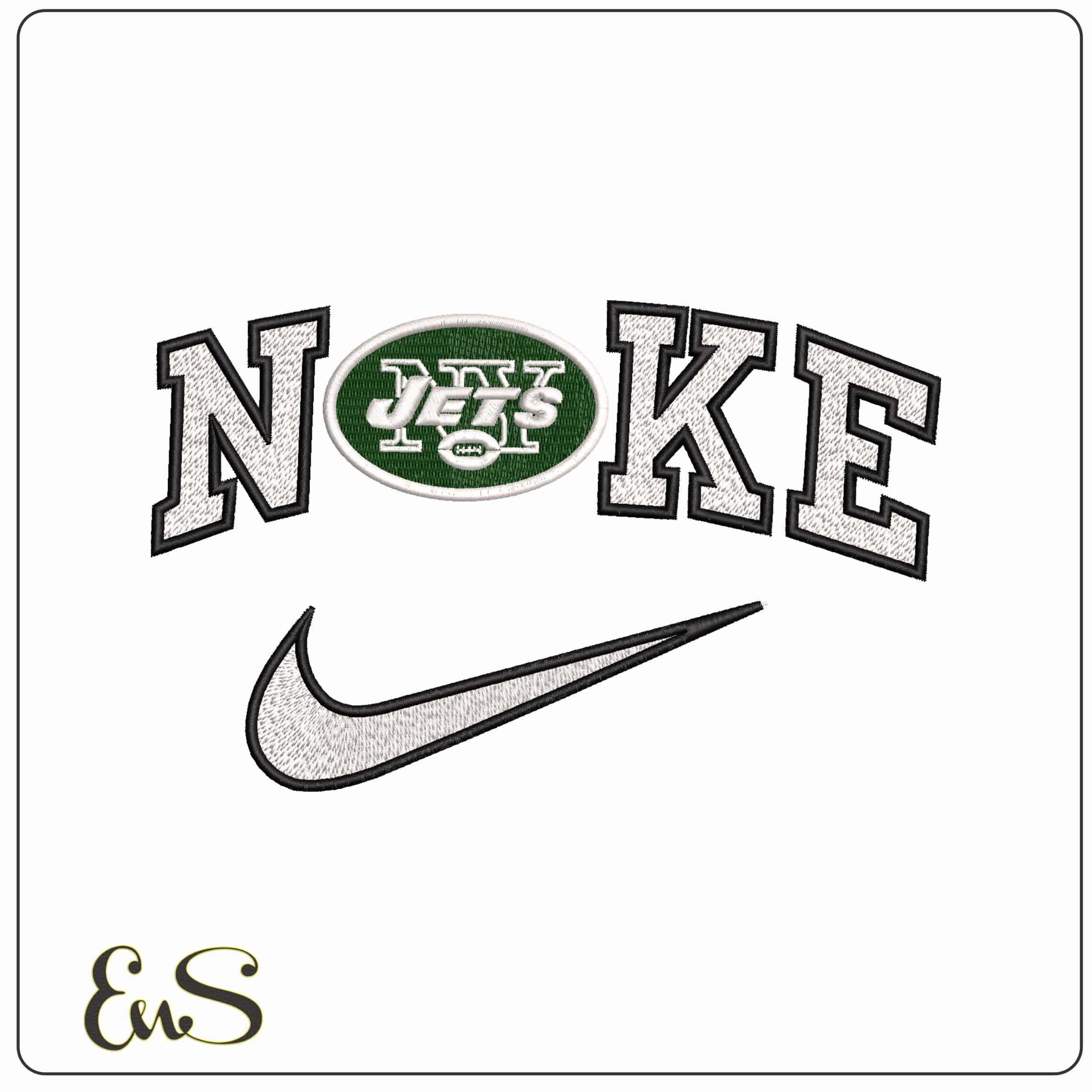 Nike New York Jets NFL   - Elegant embroidery design file-instant download