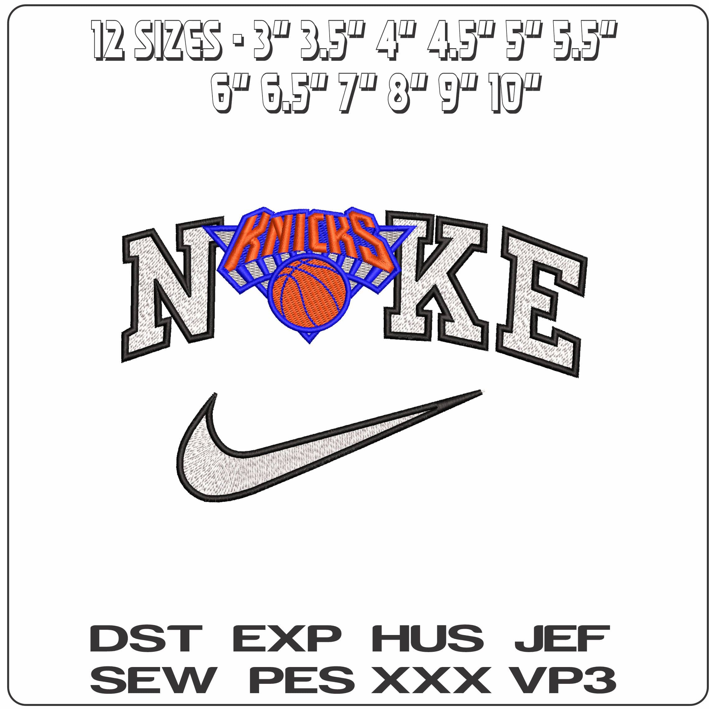 Nike New York Knicks NBA   - Elegant embroidery design file-instant download — view 2