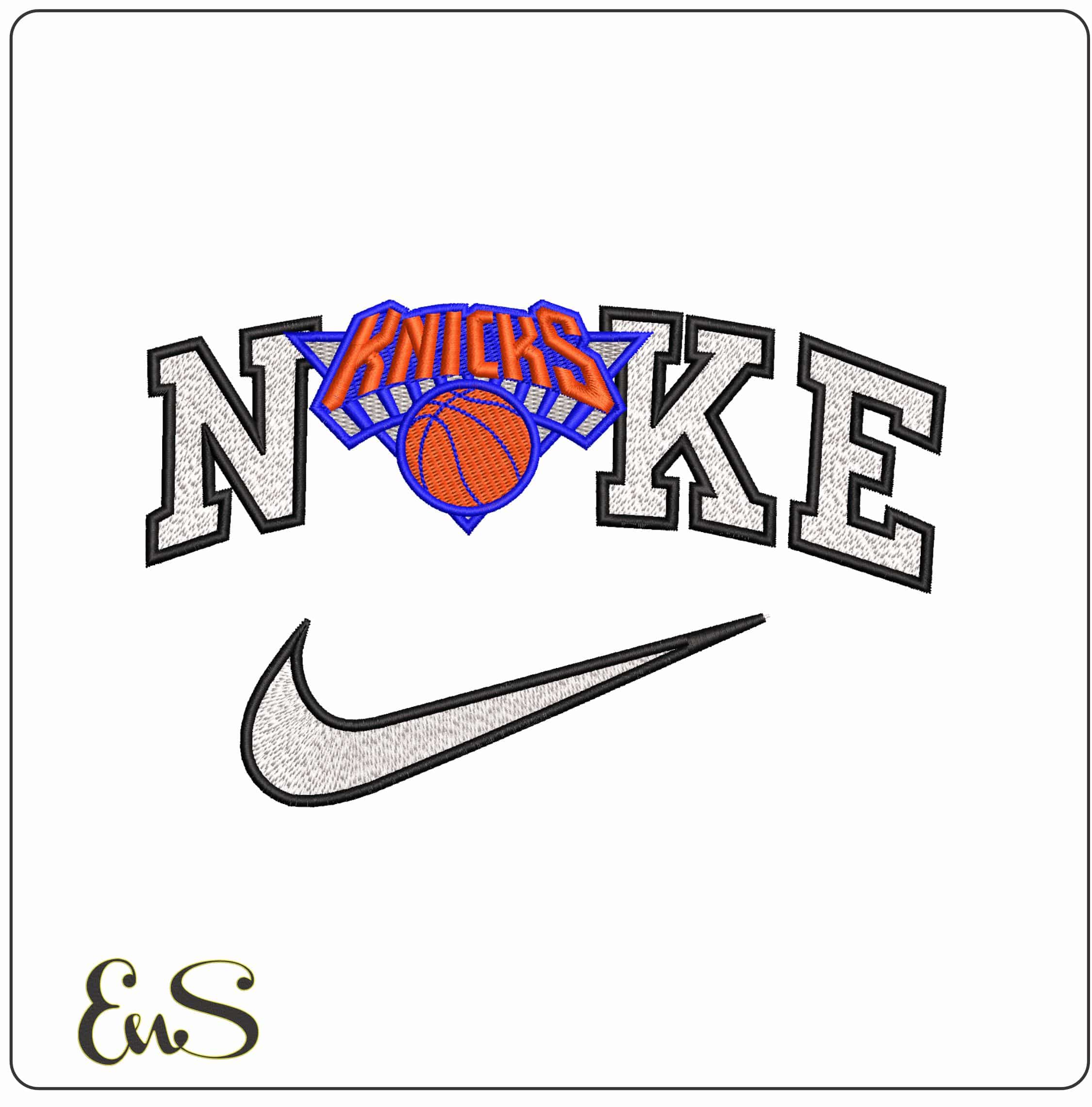 Nike New York Knicks NBA   - Elegant embroidery design file-instant download
