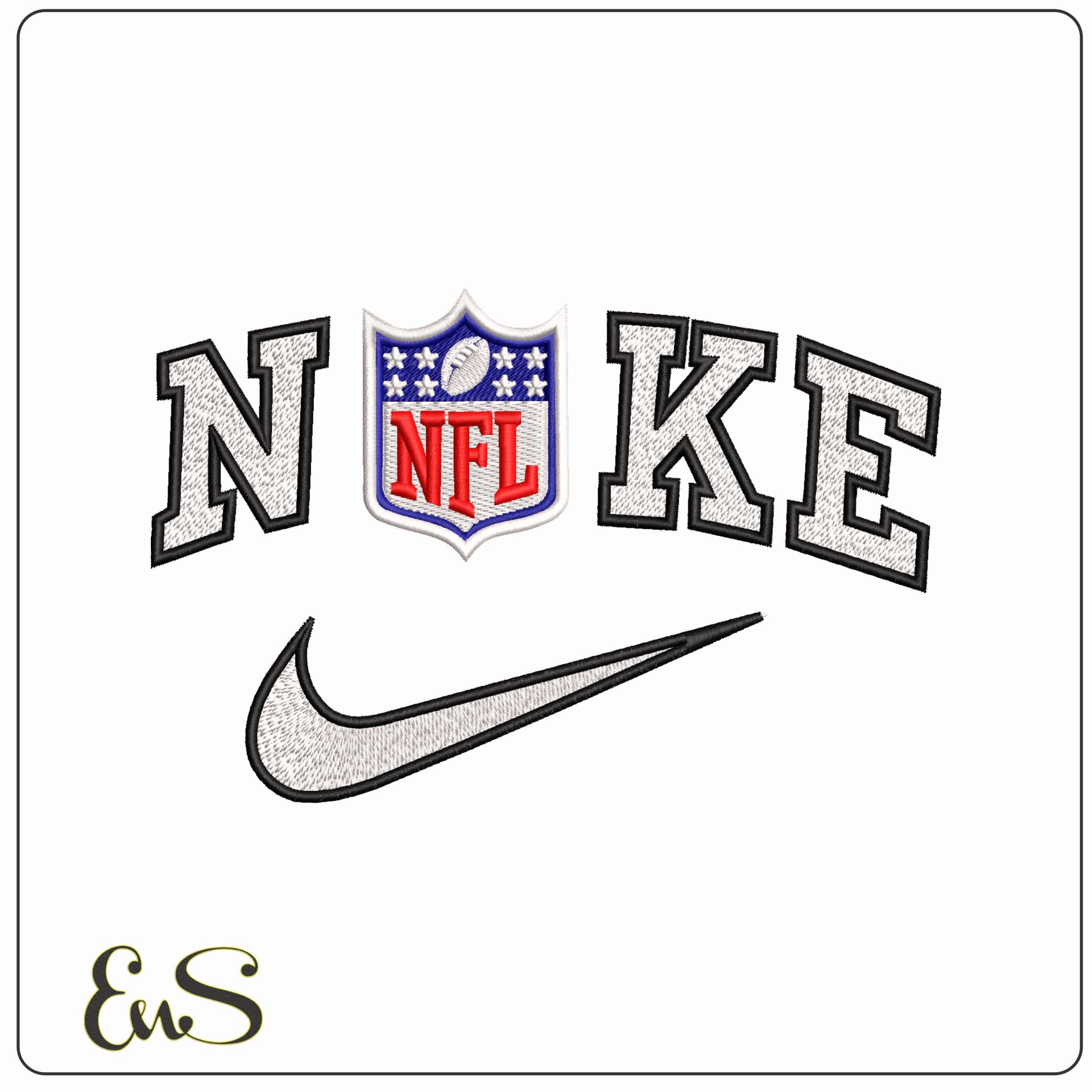 Nike NFL NFL   - Elegant embroidery design file-instant download