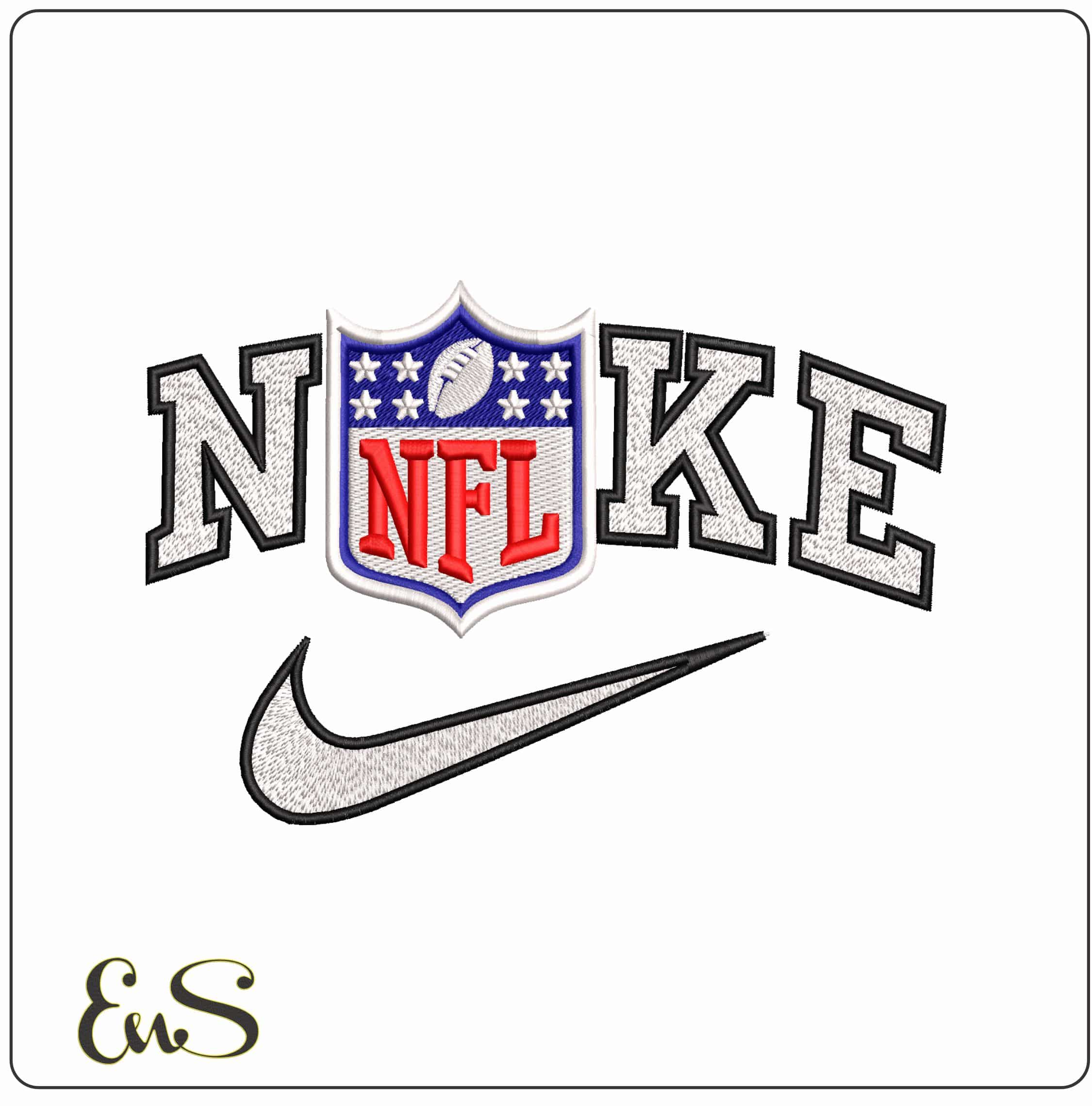 Nike NFL Star Logo   - Elegant embroidery design file-instant download