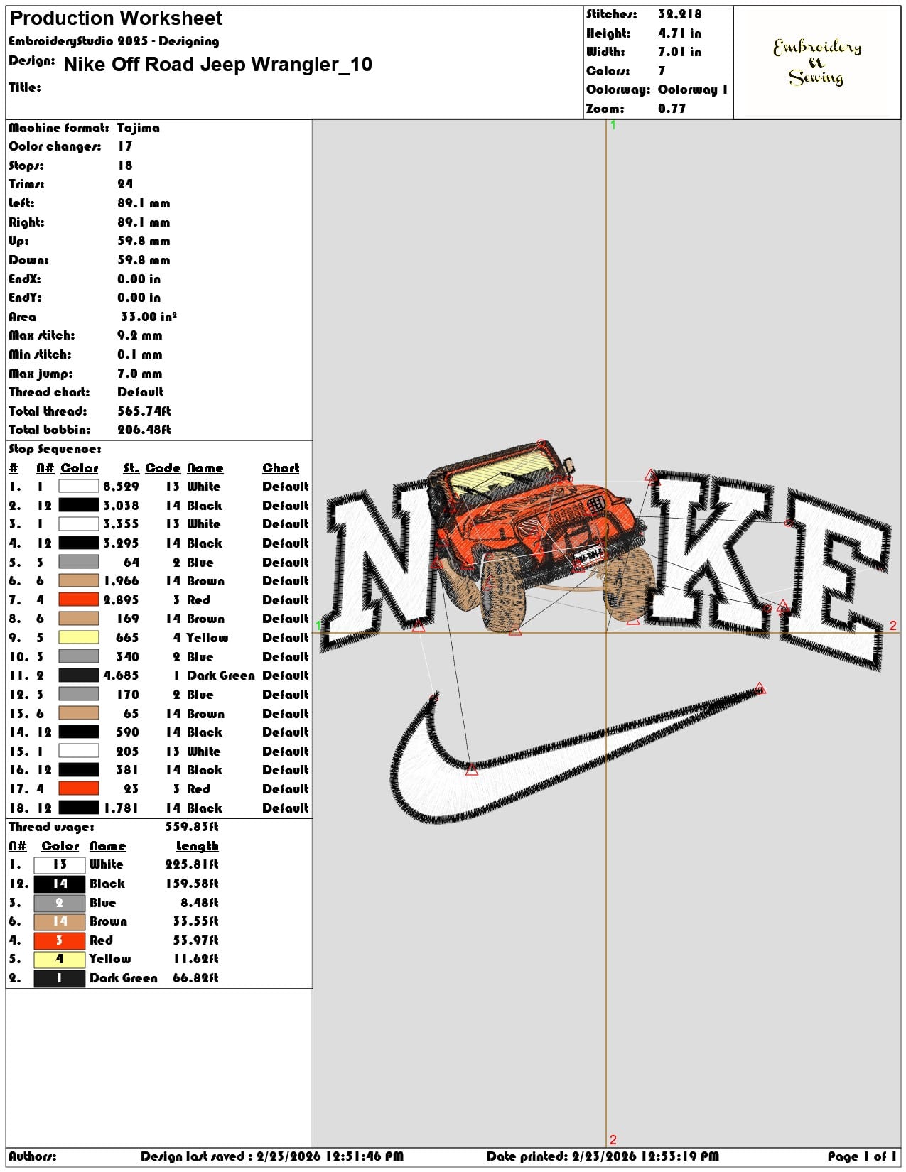 Nike Off Road Jeep Wrangler   - Elegant embroidery design file-instant download — view 3