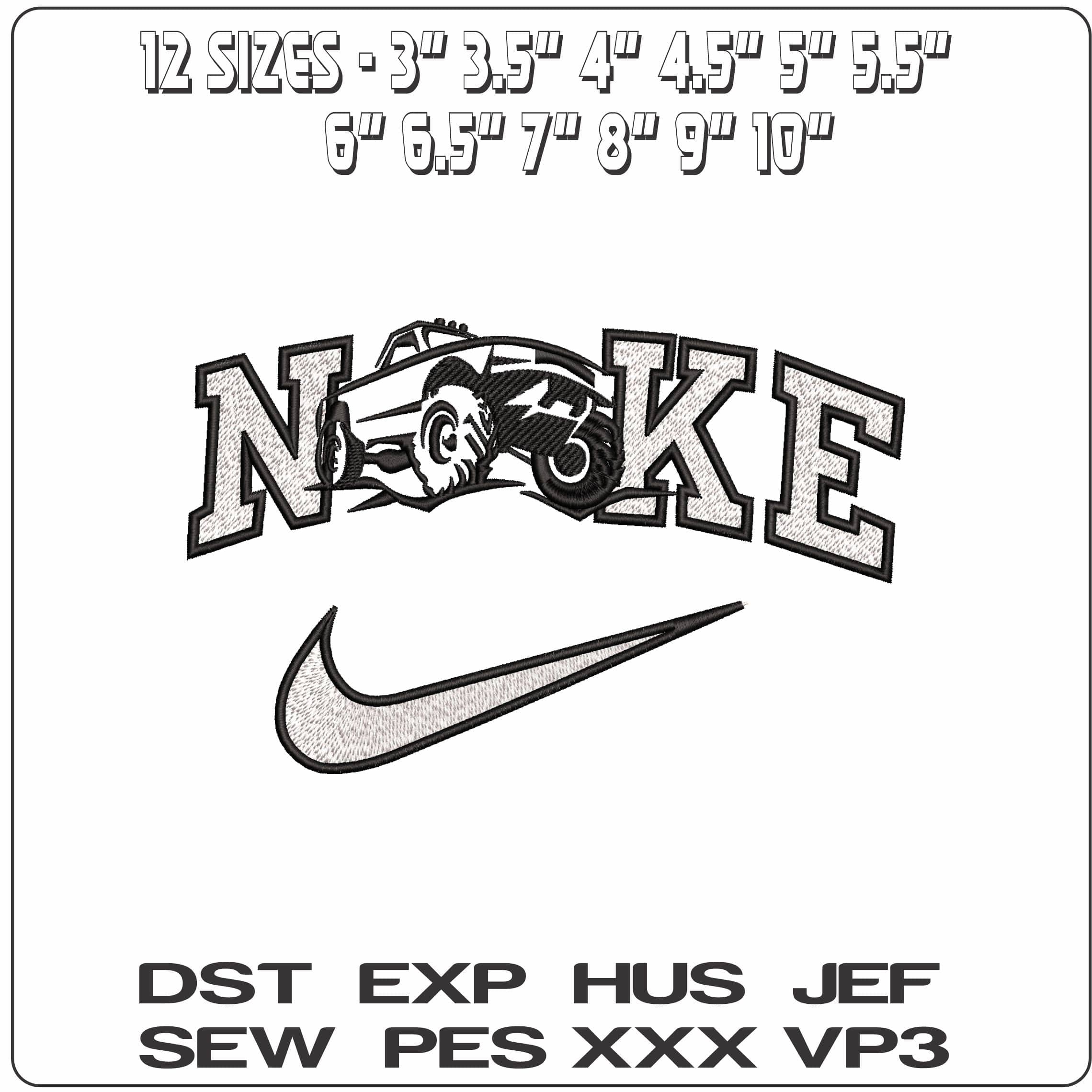 Nike Off Road on Rocks Line Drawing   - Elegant embroidery design file-instant download — view 2