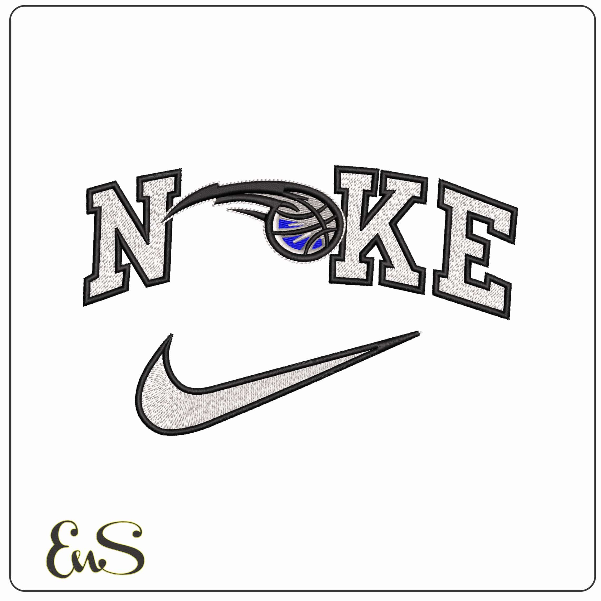 Nike Orlando Magic Basketball NBA   - Elegant embroidery design file-instant download