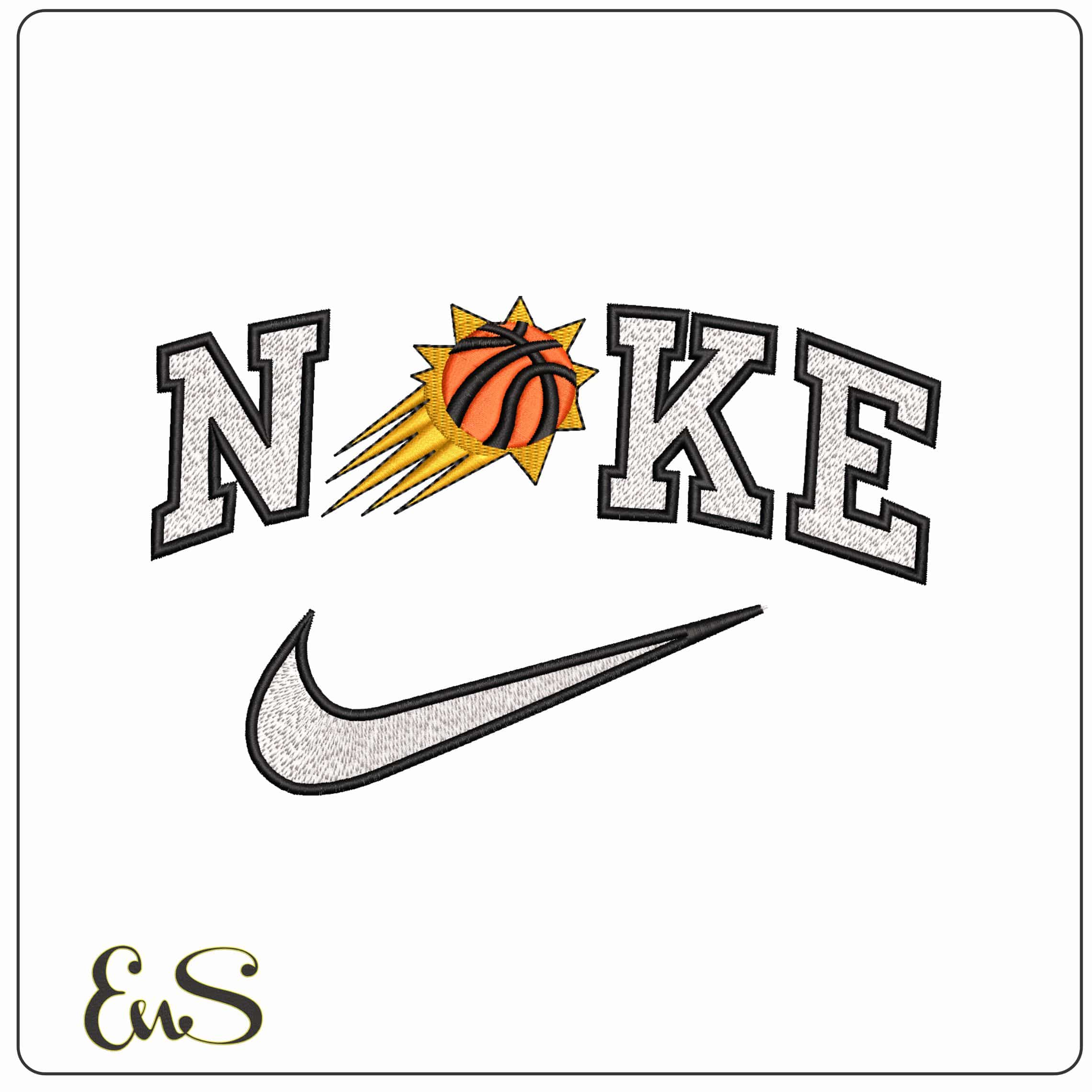 Nike Phoenix Suns Basketball NBA   - Elegant embroidery design file-instant download