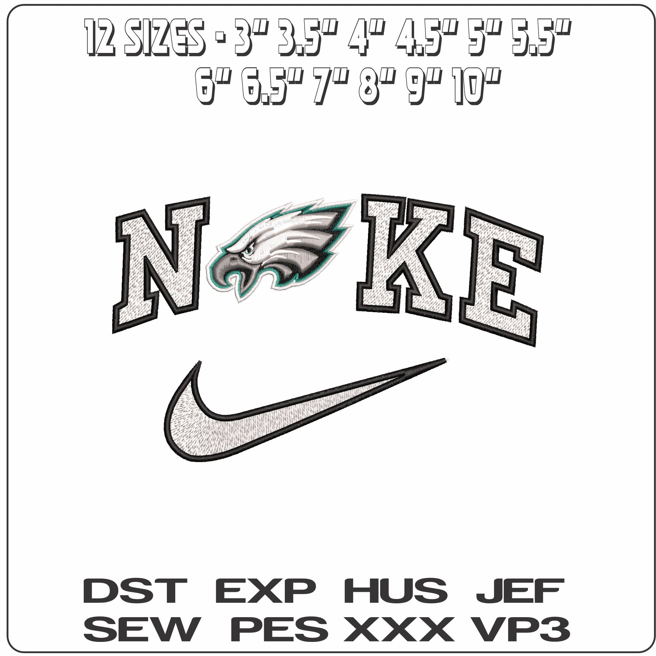 Nike Philadelphia Eagles NFL   - Elegant embroidery design file-instant download — view 2