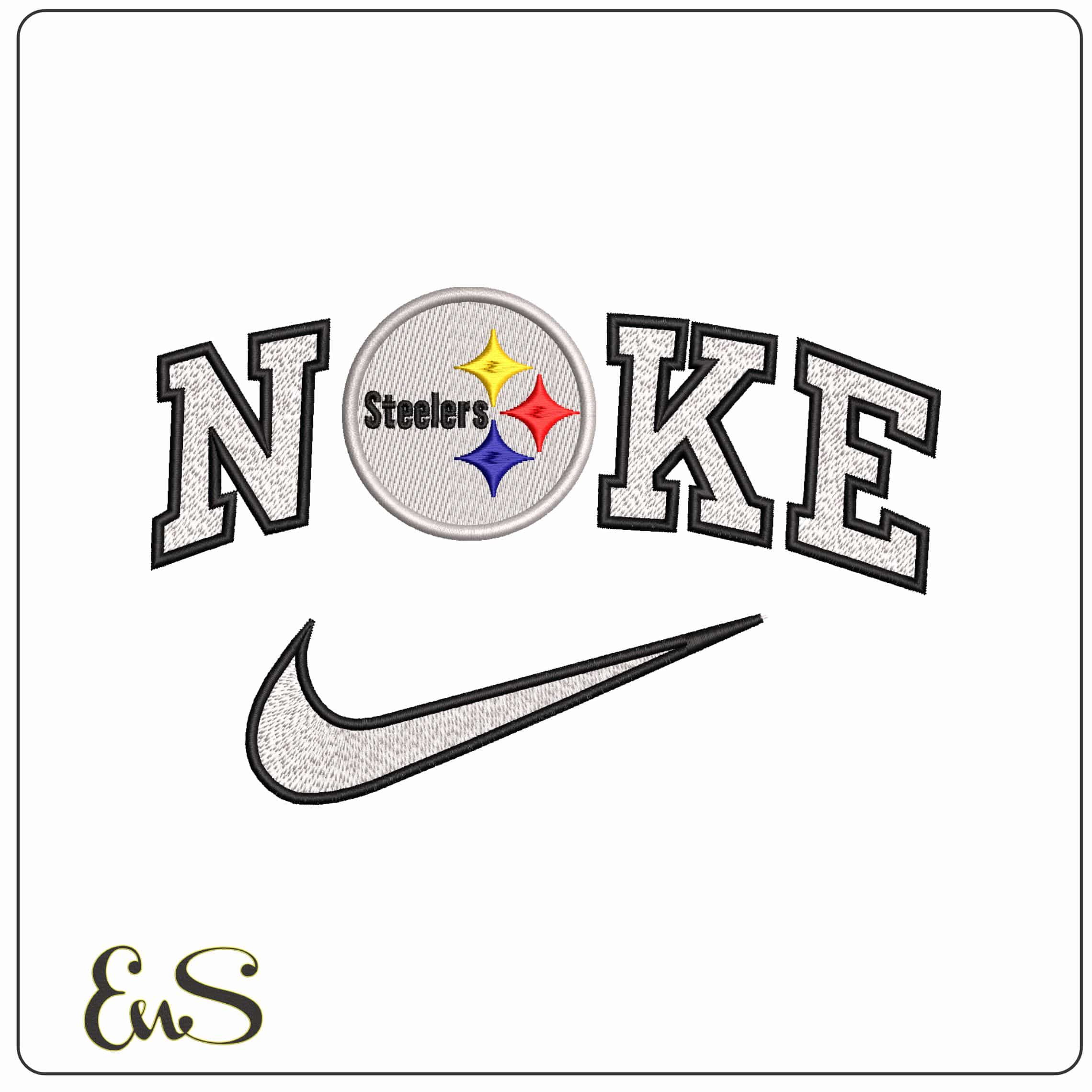 Nike Pittsburgh Steelers NFL   - Elegant embroidery design file-instant download