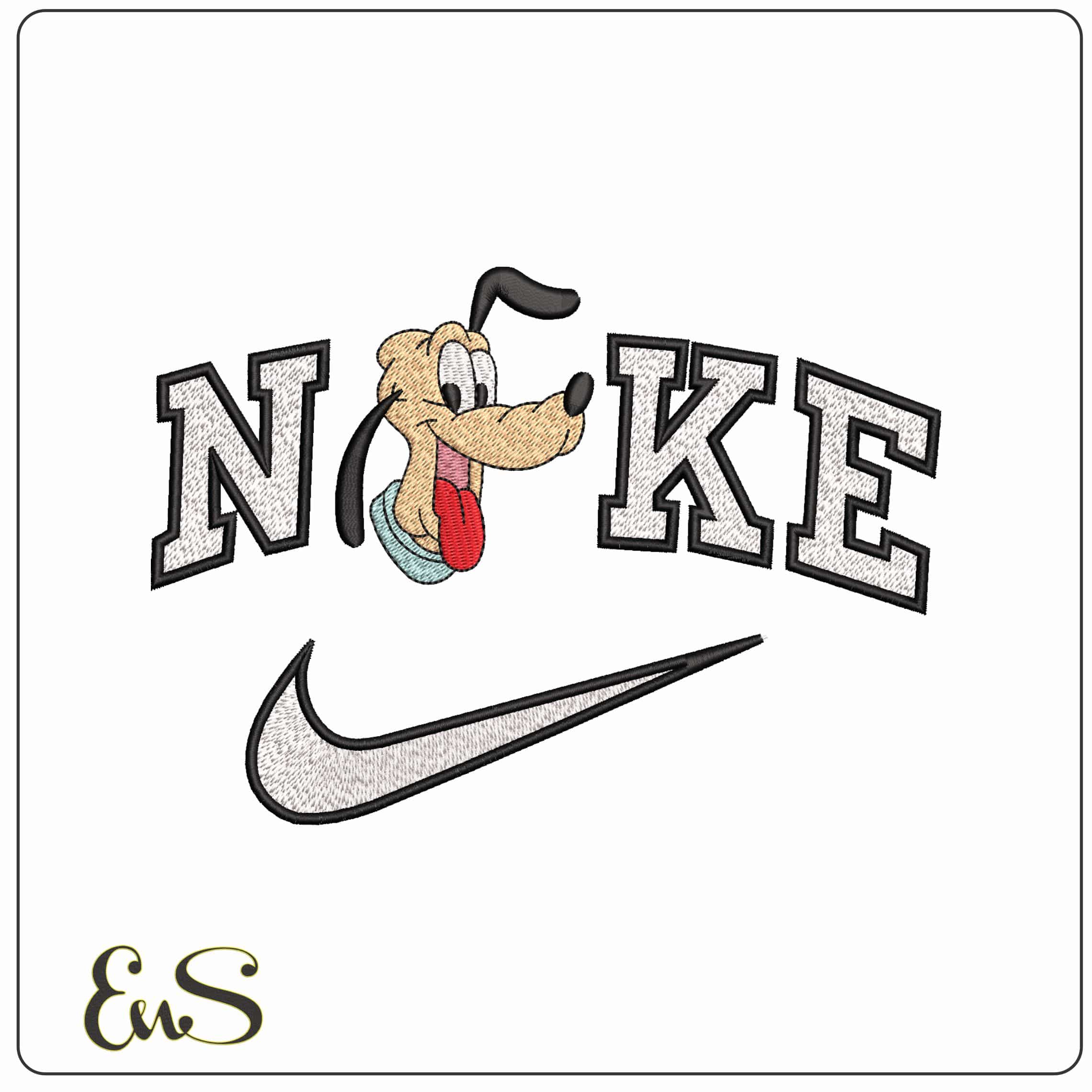 Nike Pluto Dog Disney   - Elegant embroidery design file-instant download