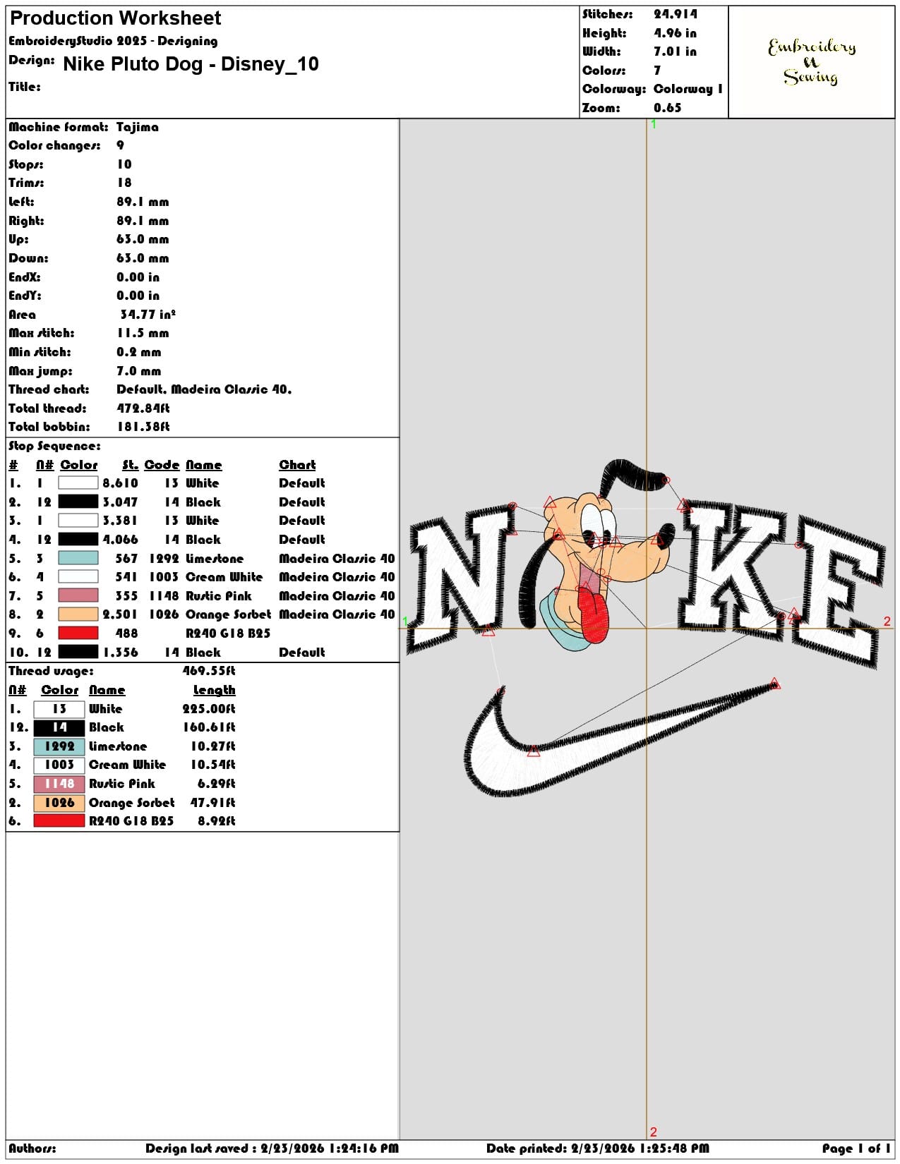 Nike Pluto Dog Disney   - Elegant embroidery design file-instant download — view 3