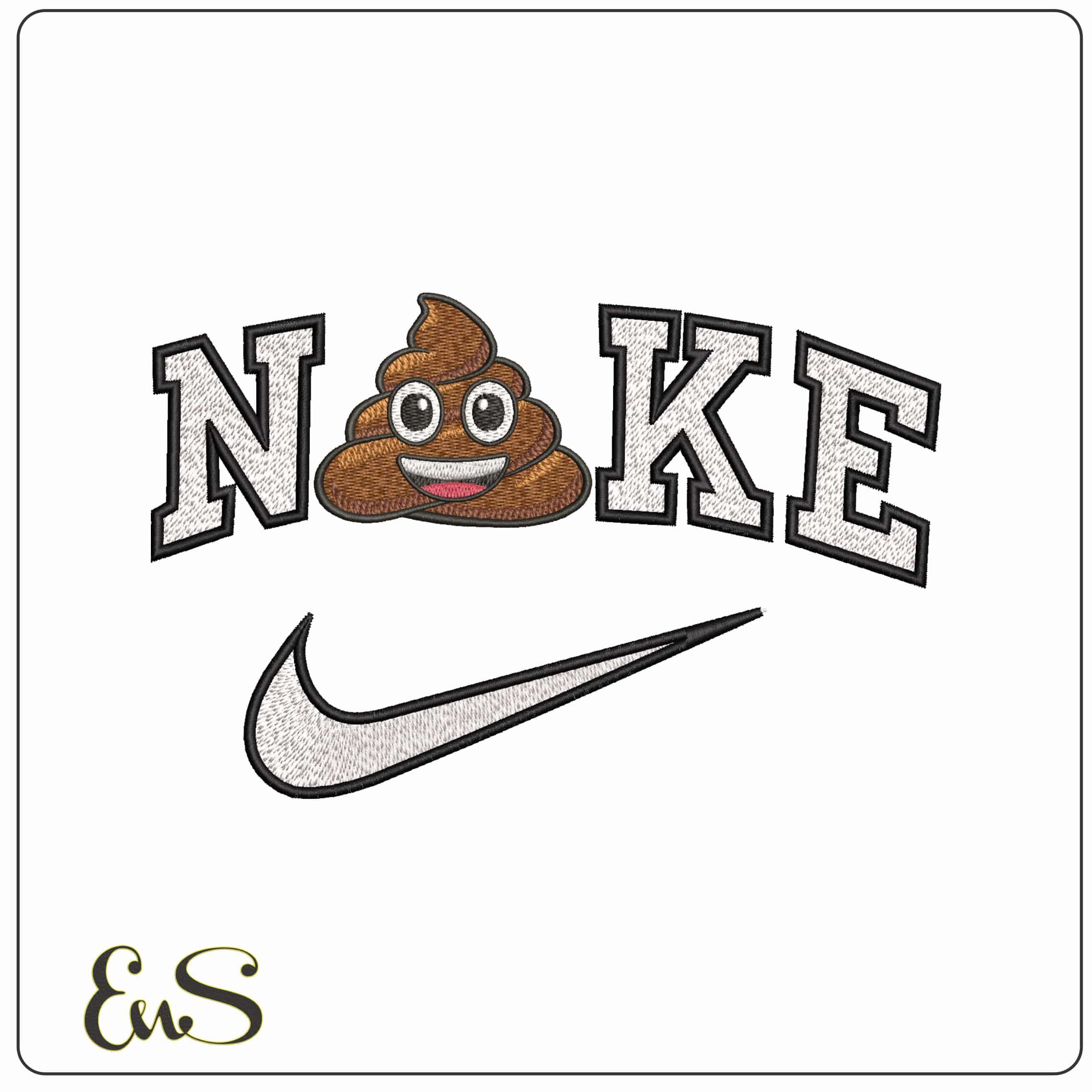 Nike Pooh Emoji  - Elegant embroidery design file-instant download