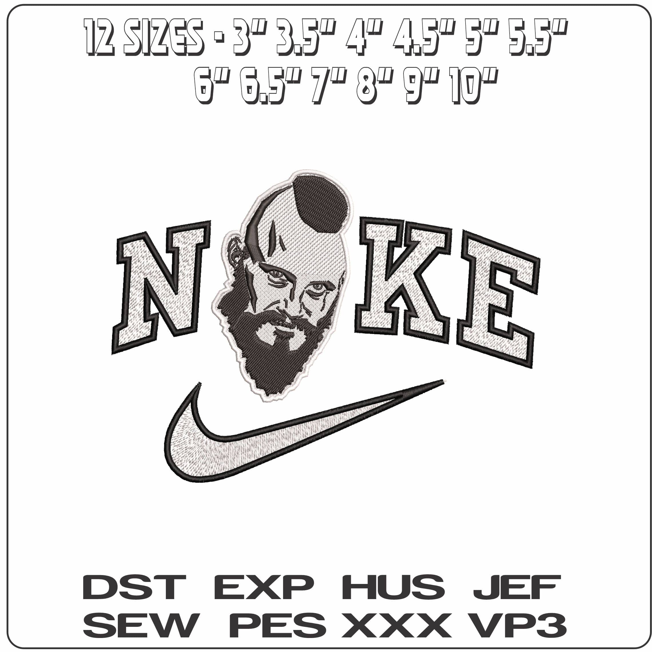 Nike Ragnar Lothbrok Viking Vikings TV  - Elegant embroidery design file-instant download — view 2