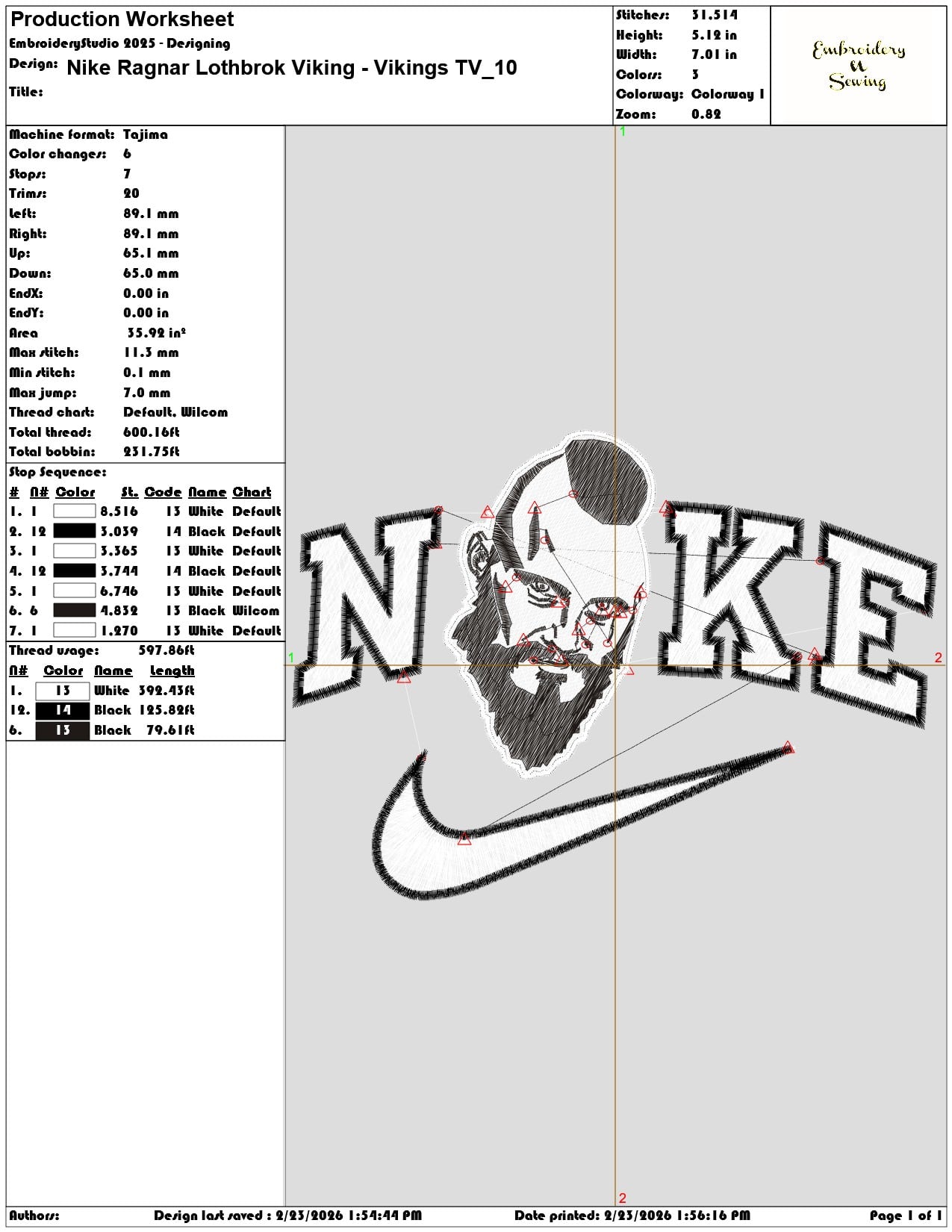 Nike Ragnar Lothbrok Viking Vikings TV  - Elegant embroidery design file-instant download — view 3