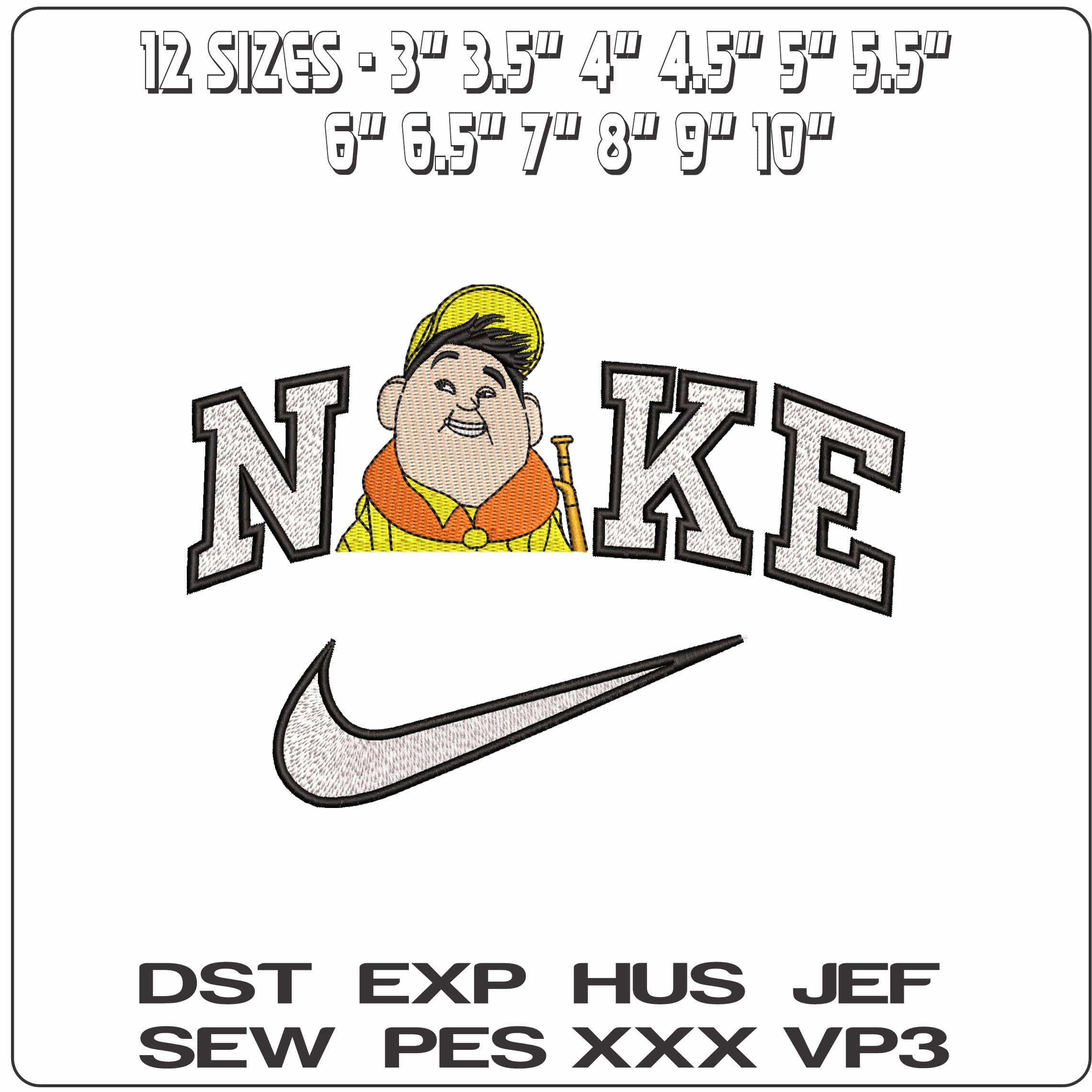 Nike Russsel Boy Scout Up Cartoon  - Elegant embroidery design file-instant download — view 2