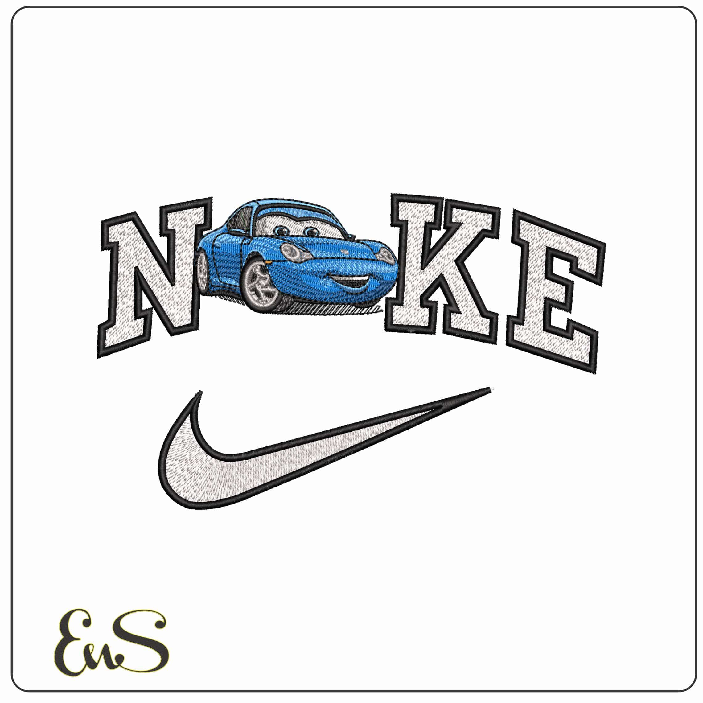 Nike Sally Carrera Cars Disney  - Elegant embroidery design file-instant download