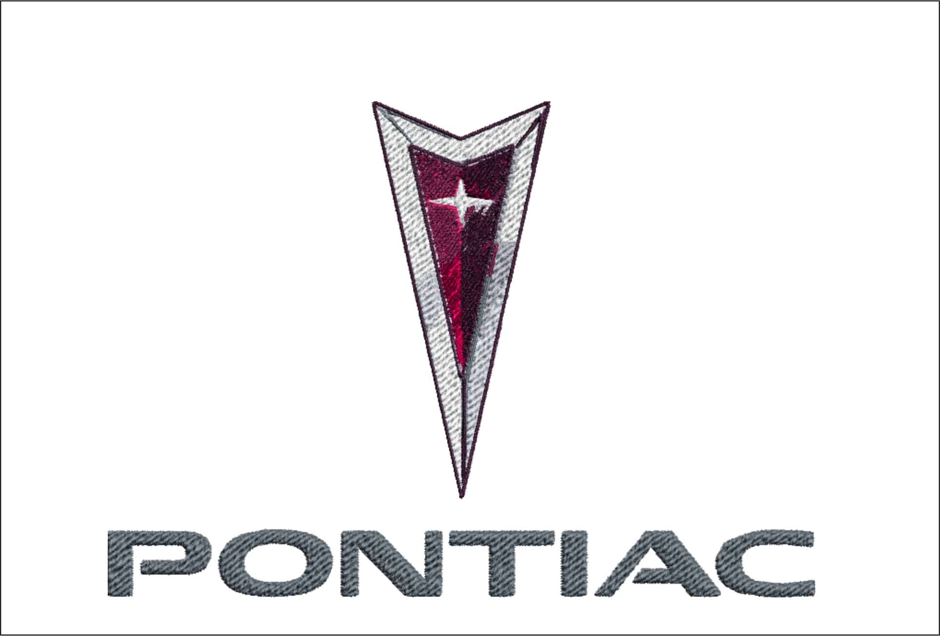 Pontiac Car Logo embroidery design - Trans am design machine pattern Car Auto Company embroidery file instant download in a frame