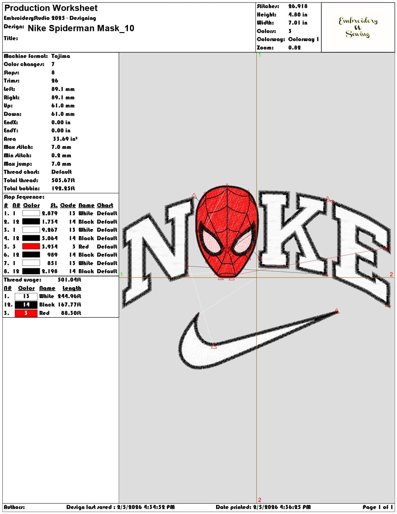 Nike Spiderman Mask  - Elegant embroidery design file-instant download — view 3