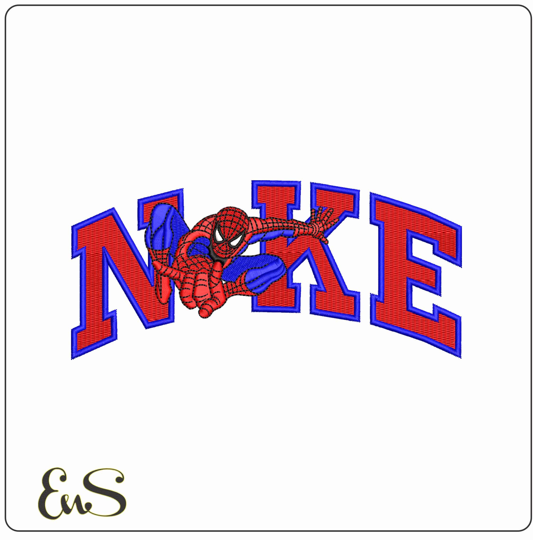 Nike Spiderman ready to fire Web  - Elegant embroidery design file-instant download
