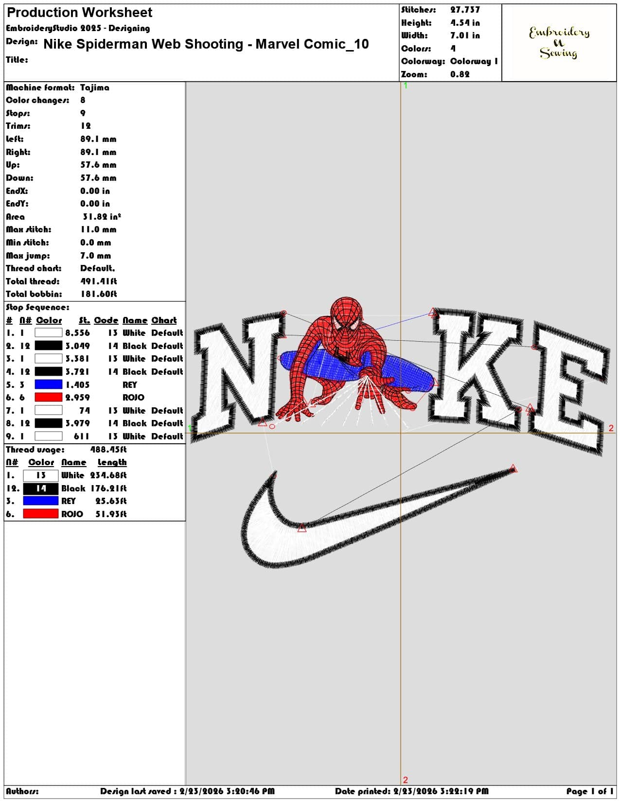 Nike Spiderman Web Shooting Marvel Comic  - Elegant embroidery design file-instant download — view 3