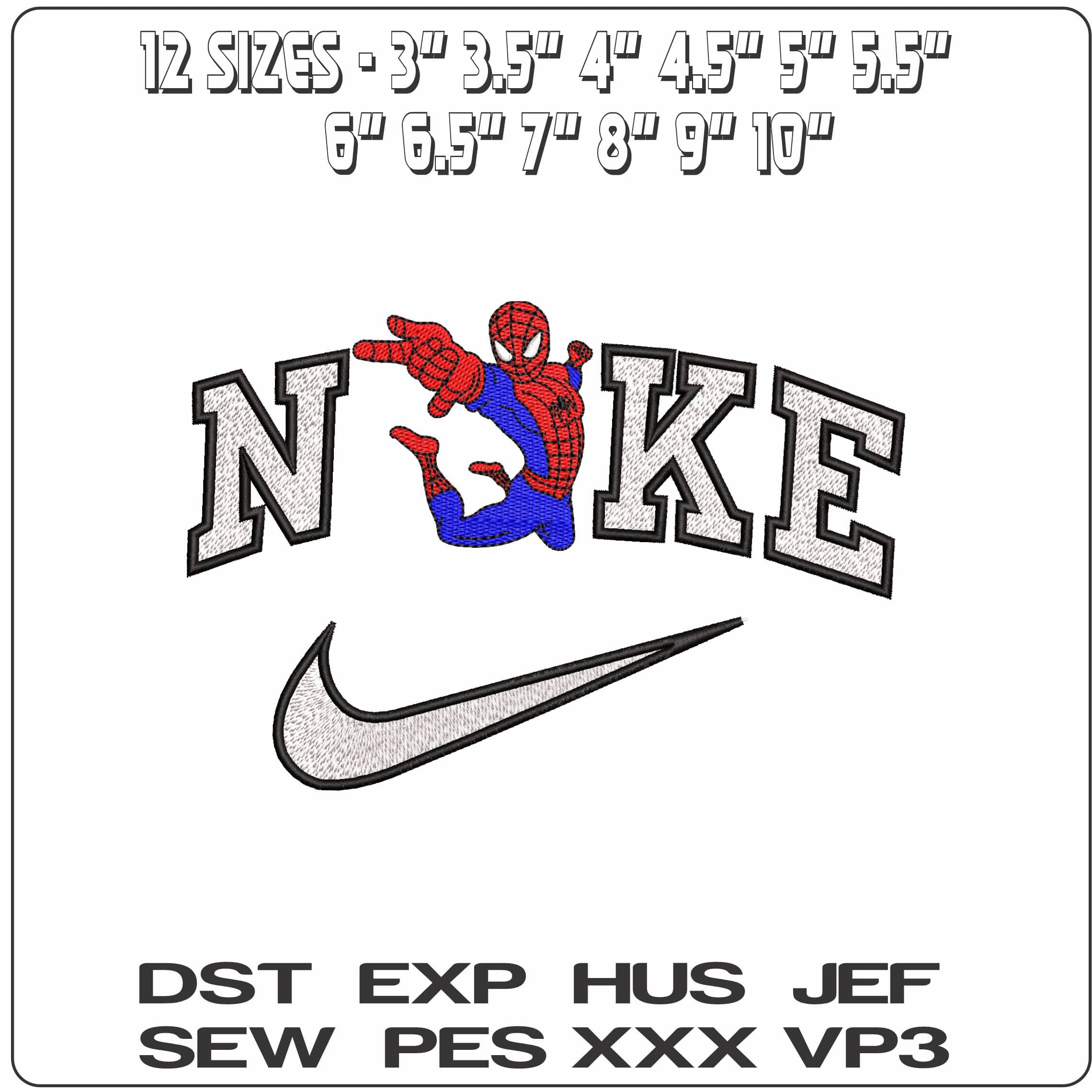Nike Spiderman Web Swinging Marvel Comic  - Elegant embroidery design file-instant download — view 2